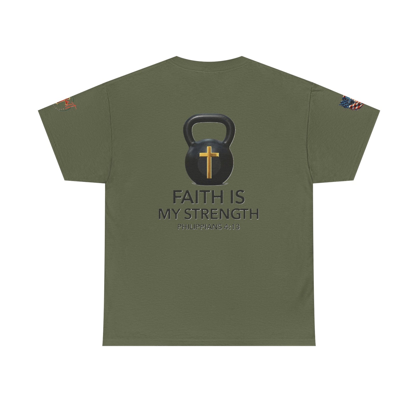 Christian Tee - Philippians 4:13 'Faith Is My Strength'