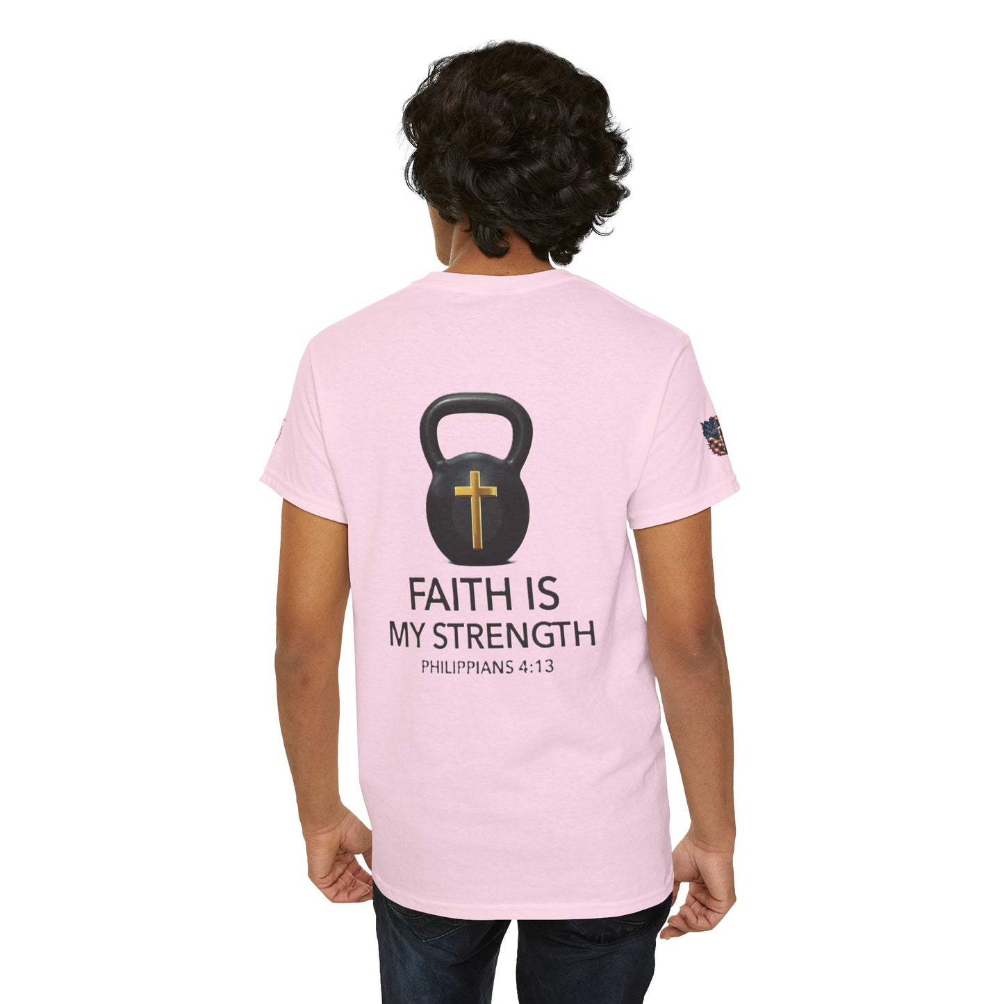 Christian Tee - Philippians 4:13 'Faith Is My Strength'