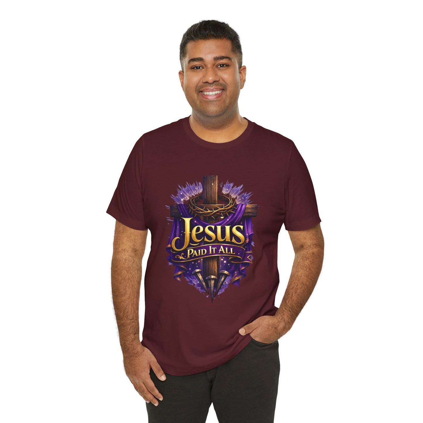 Jesus Paid It All Christian Cross Tee