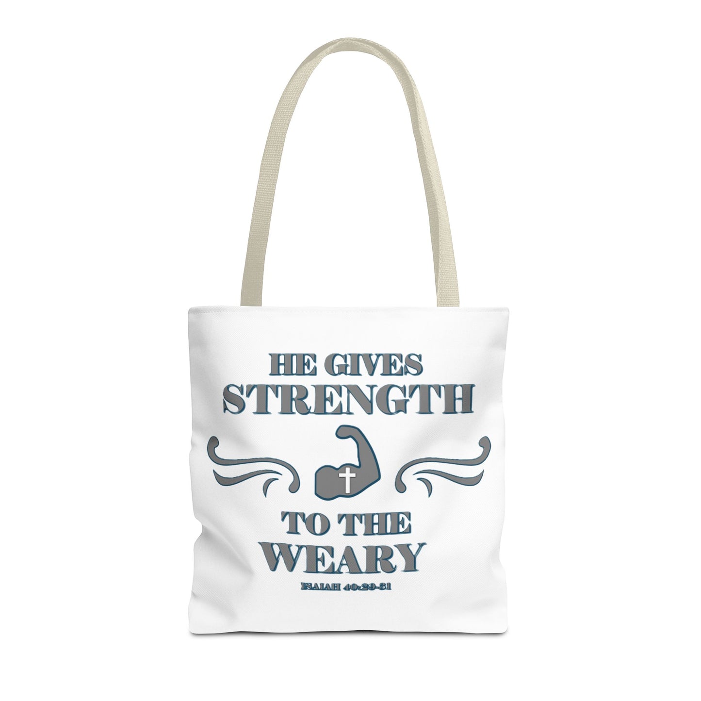 Tote Bag with Bible Verse Isaiah 40:29-31