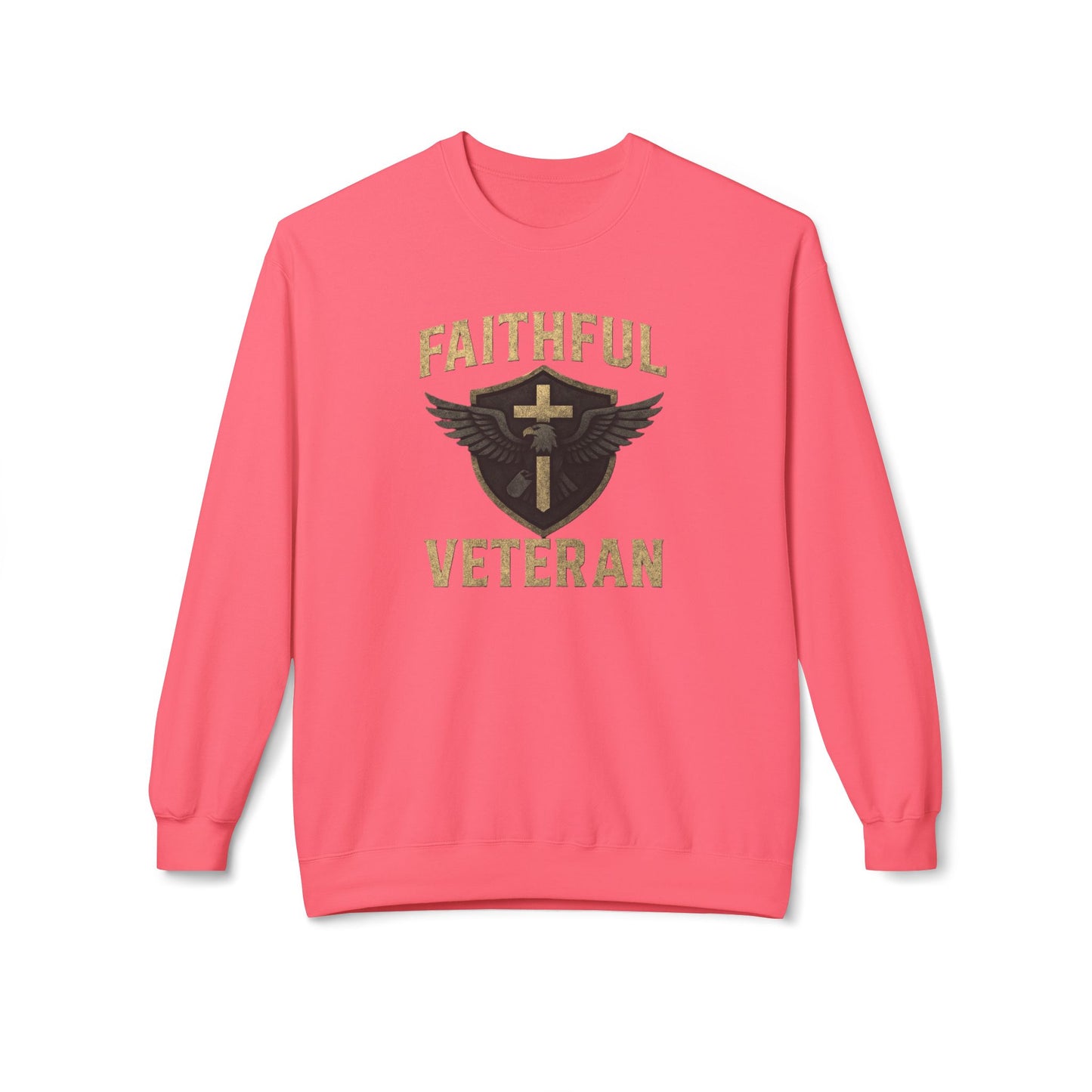 Crewneck Sweatshirt Faithful Veteran Design