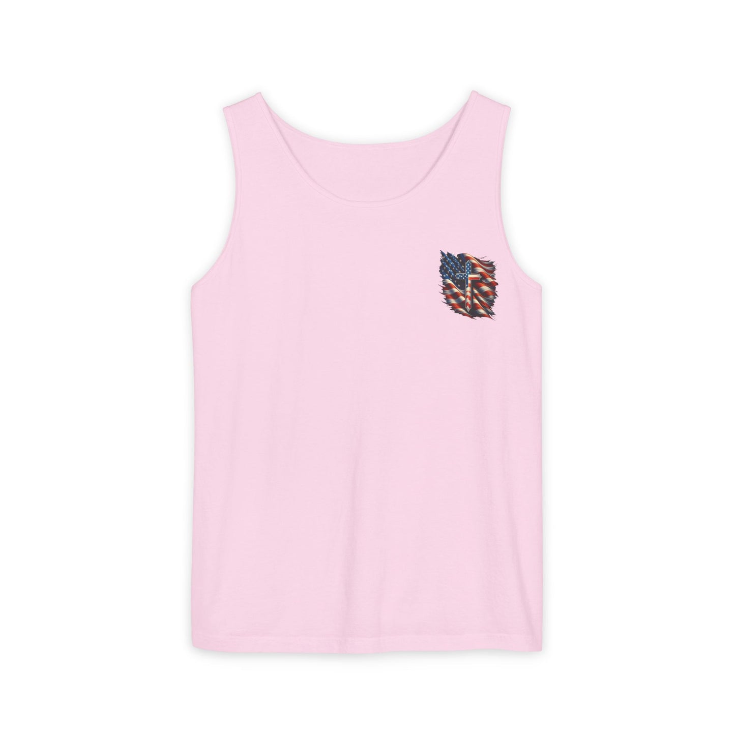 Unisex Garment-Dyed Tank Top "GOD BLESS AMERICA"