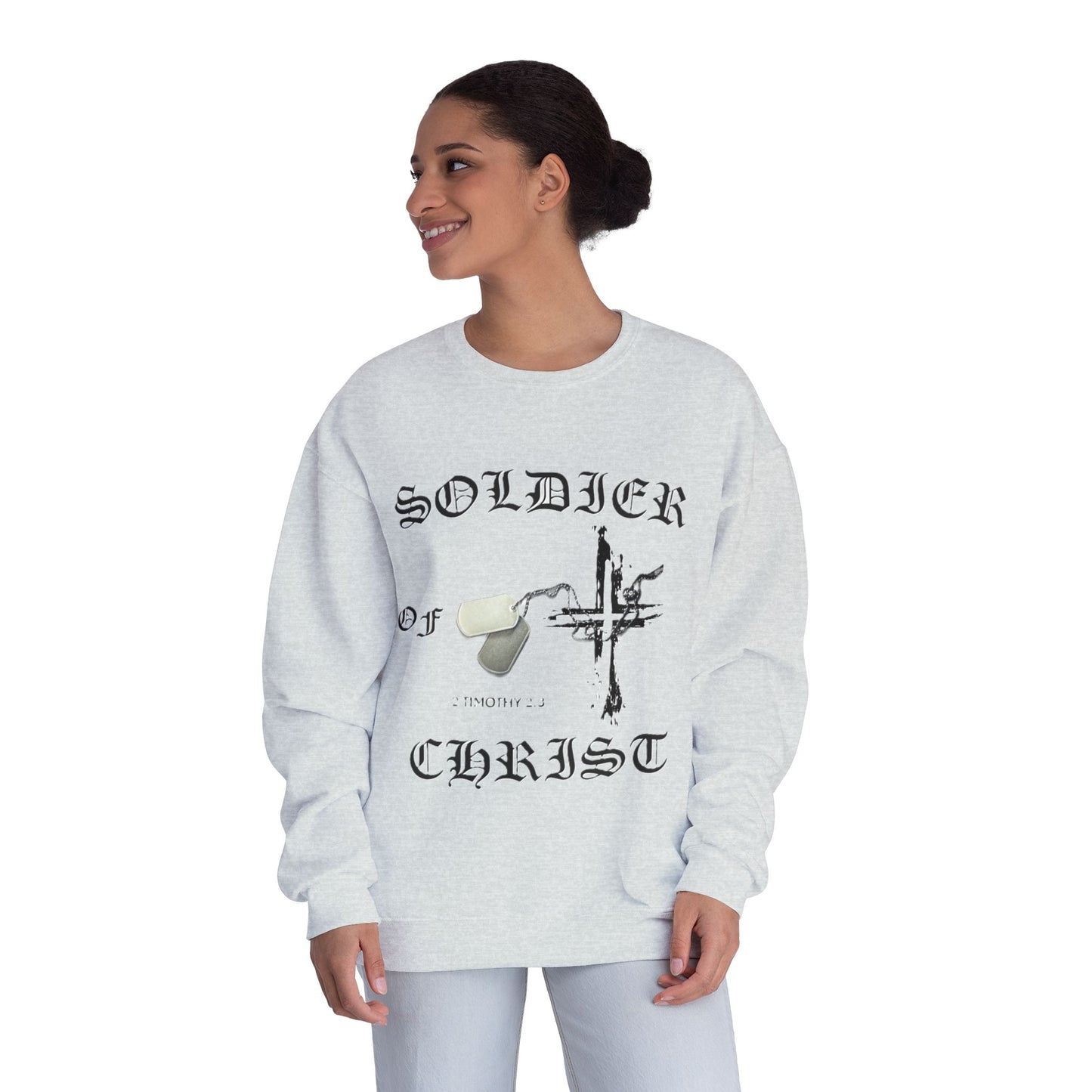 Christian Military Sweatshirt: Soldier of Christ Unisex NuBlend® Crewneck