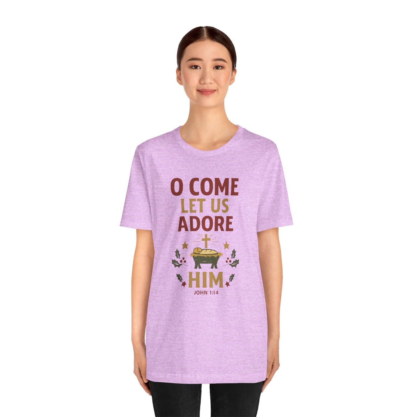O Come Let Us Adore Him Christmas T-Shirt