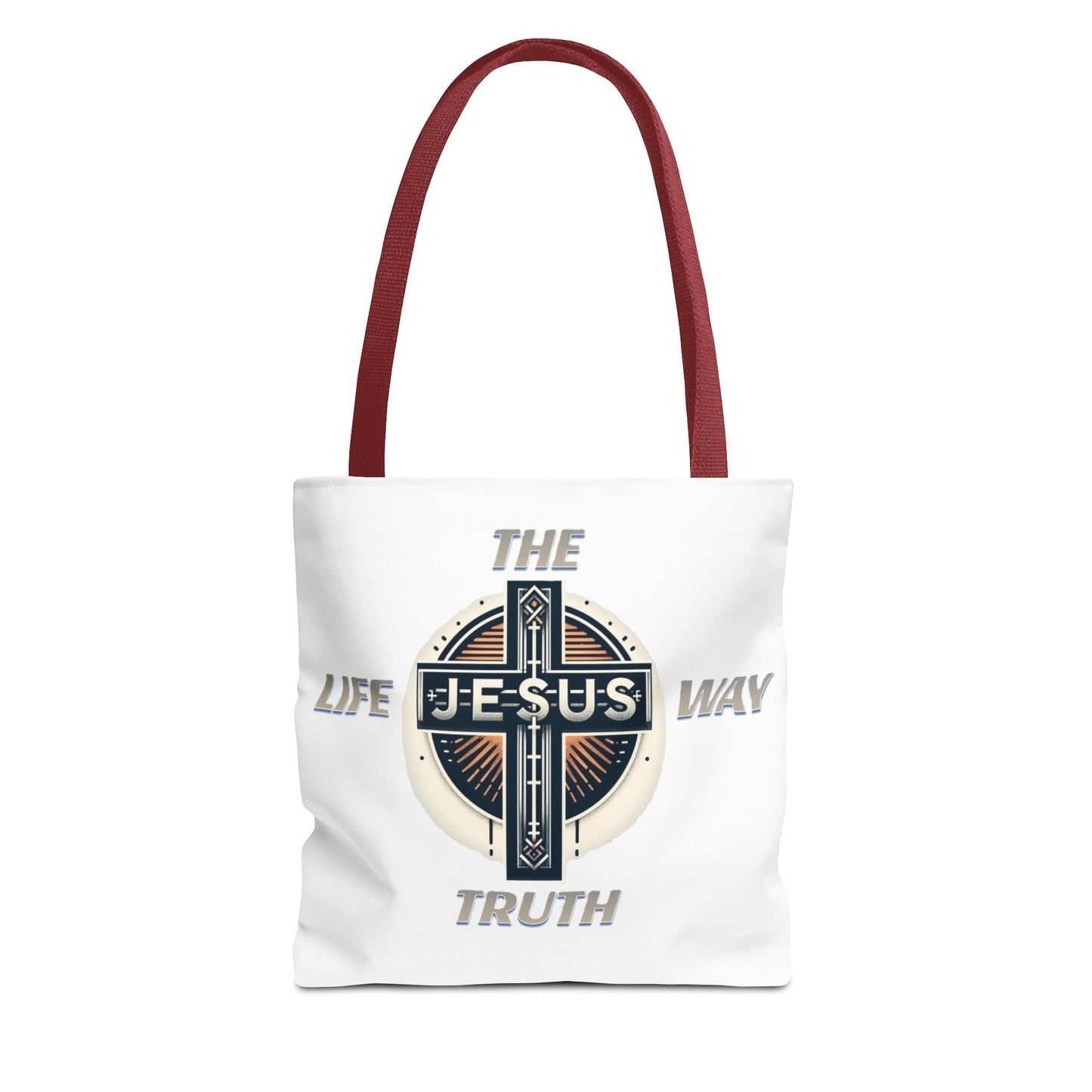 Tote Bag (AOP)"JESUS IS THE WAY TRUTH LIFE"