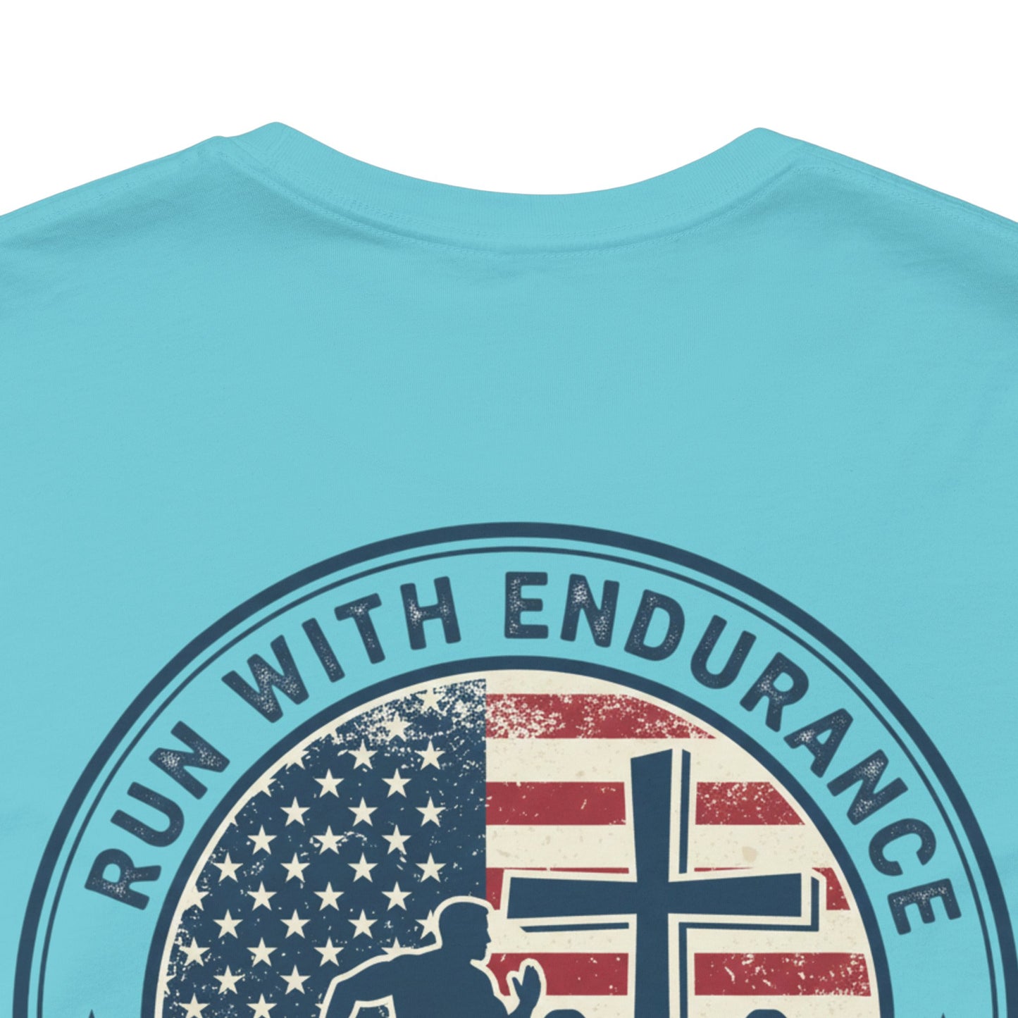 Hebrews 12:1-2 'Run With Endurance' T-Shirt — Inspirational Christian Tee