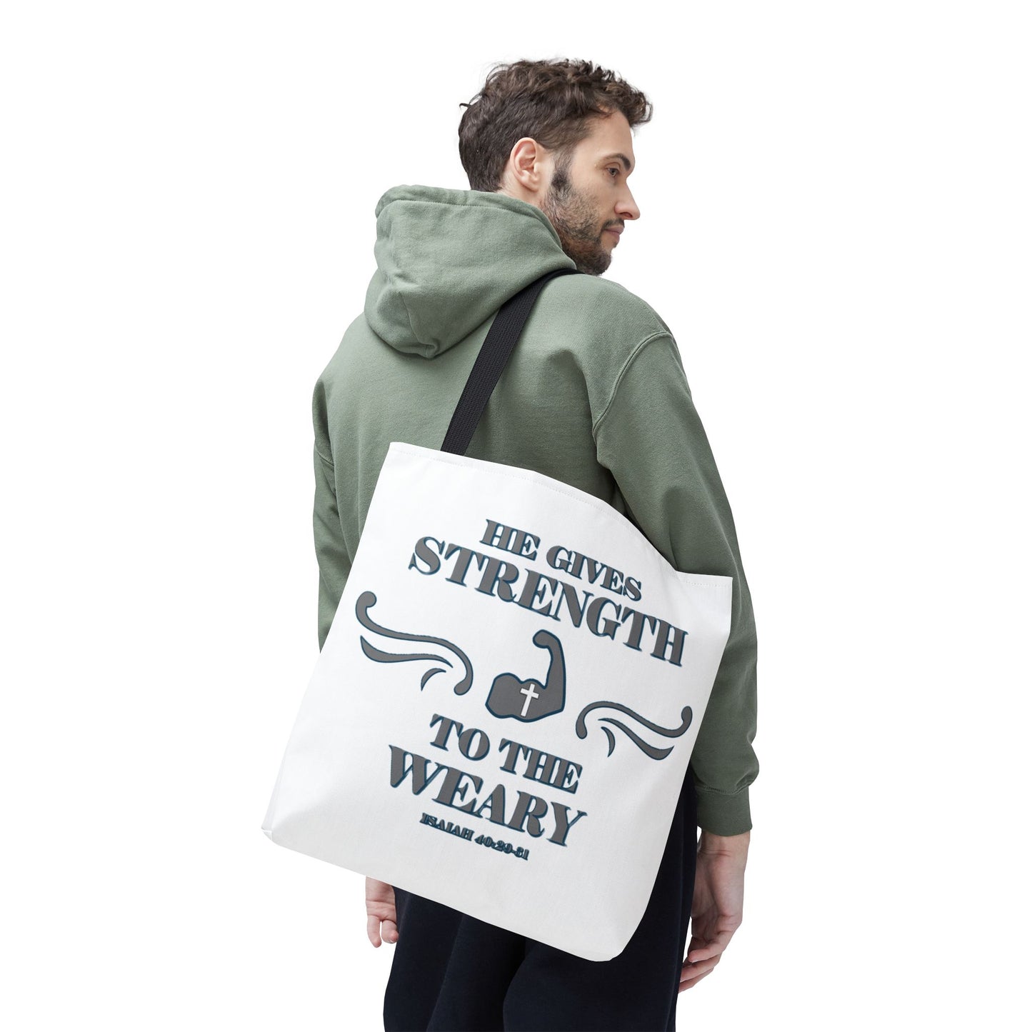 Tote Bag with Bible Verse Isaiah 40:29-31