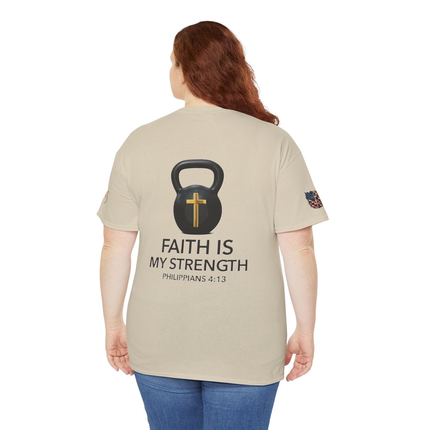 Christian Tee - Philippians 4:13 'Faith Is My Strength' (Copy)