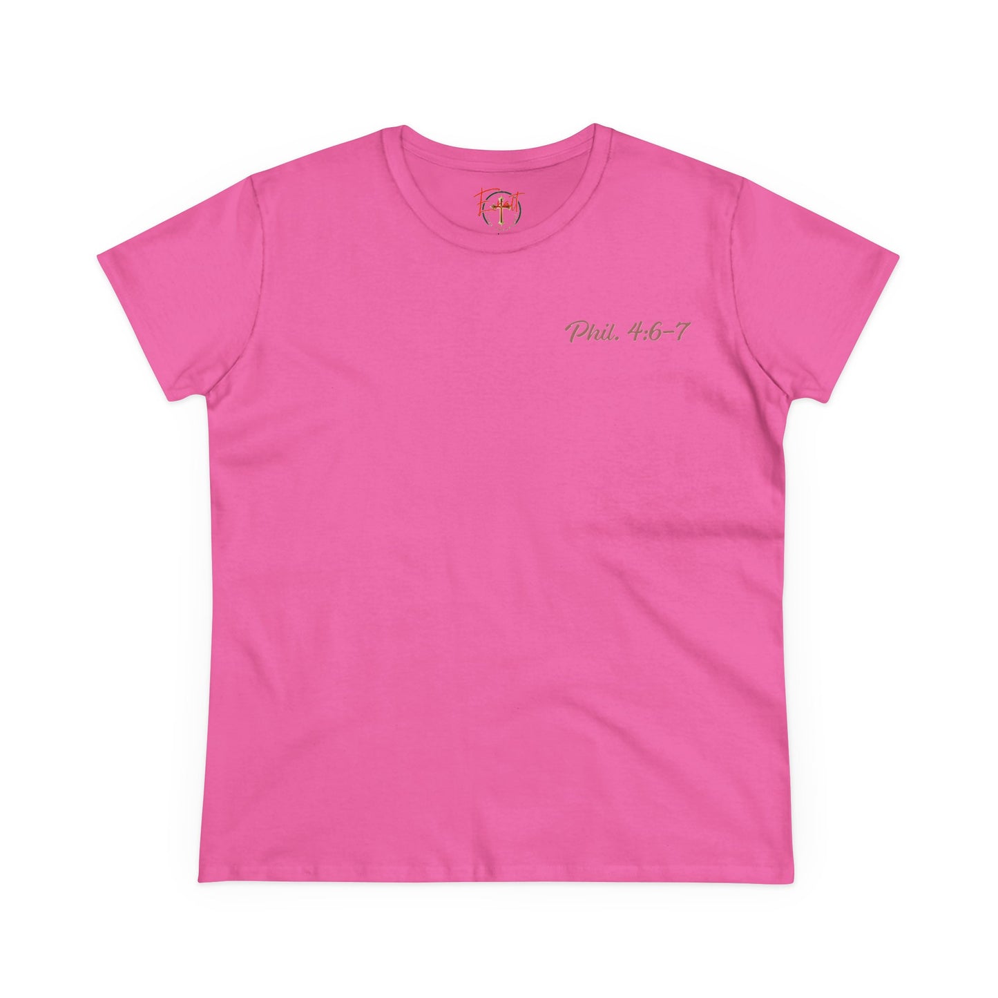 Women's Tee with Heart and Praying Hands Design