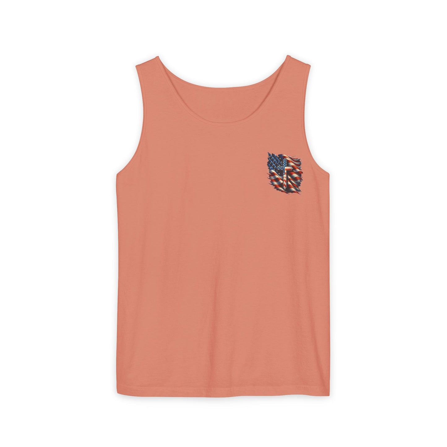Unisex Garment-Dyed Tank Top "GOD BLESS AMERICA"