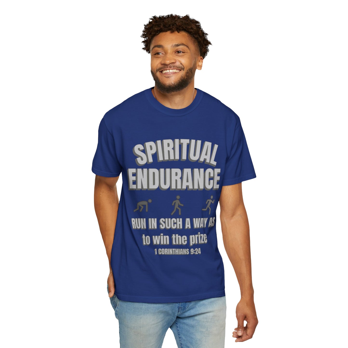 Copy of Christian Verse 1 Corinthians 9:24 Garment-Dyed T-shirt