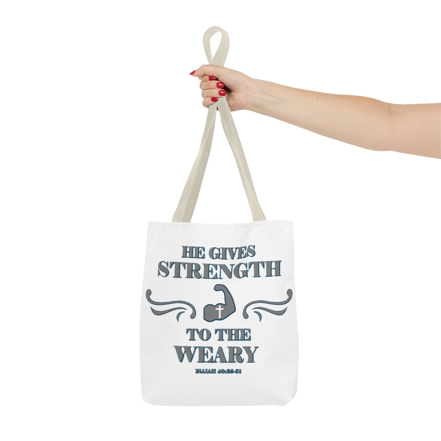 Tote Bag with Bible Verse Isaiah 40:29-31