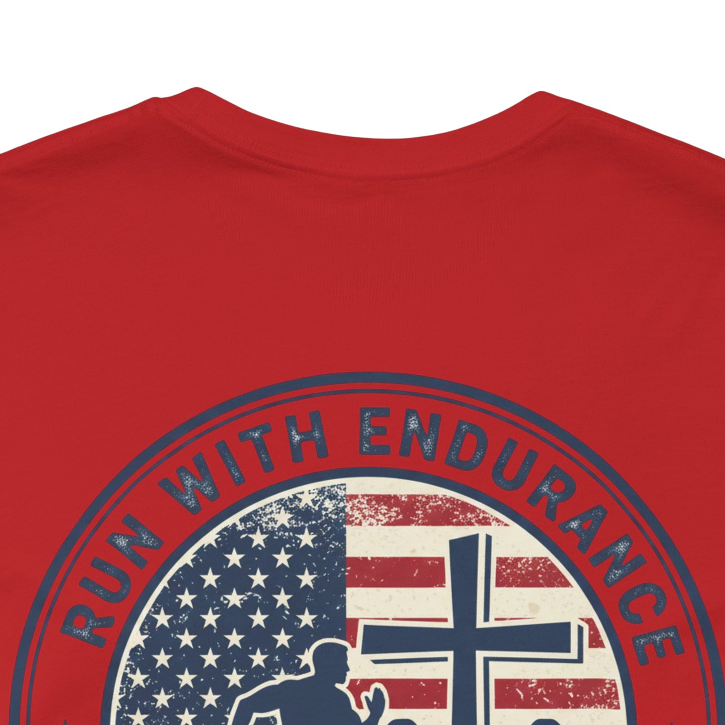 Hebrews 12:1-2 'Run With Endurance' T-Shirt — Inspirational Christian Tee