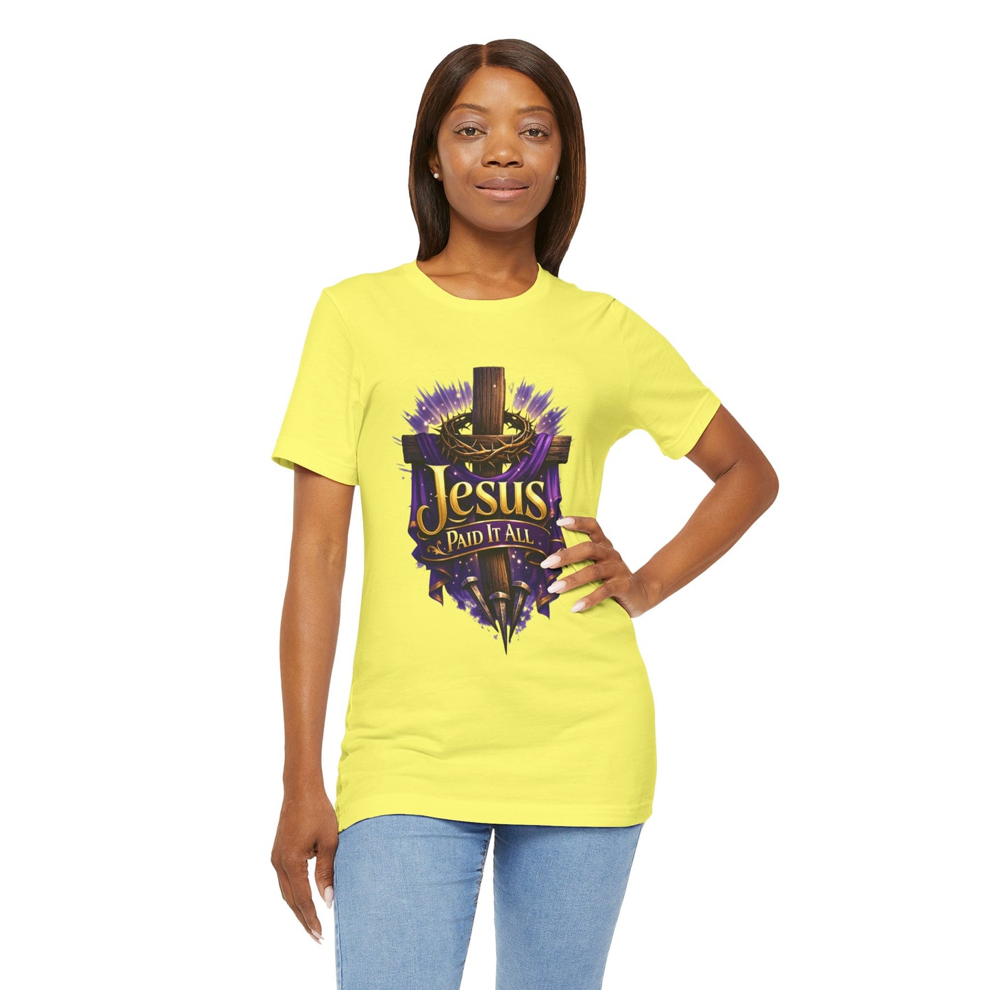 Jesus Paid It All Christian Cross Tee