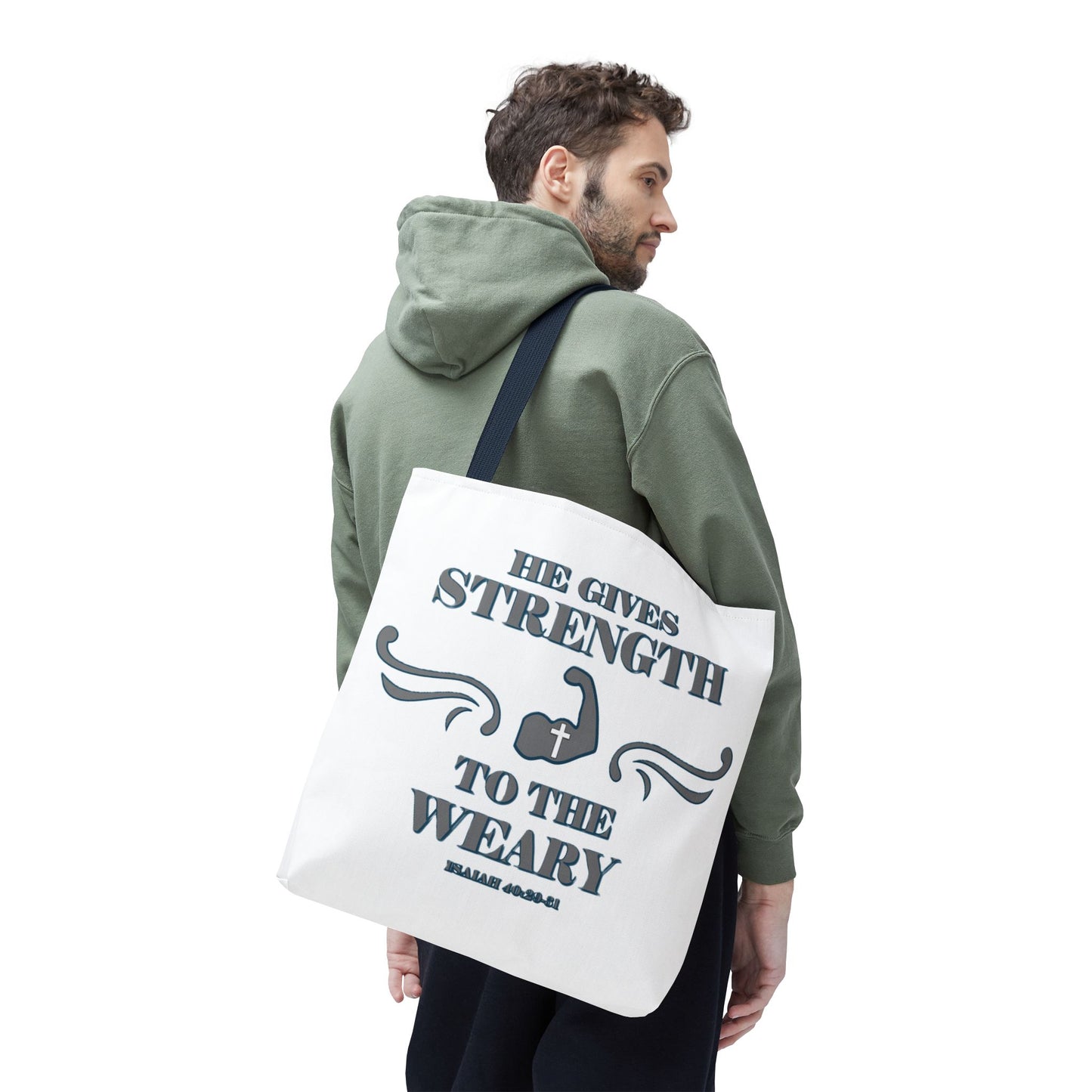 Tote Bag with Bible Verse Isaiah 40:29-31