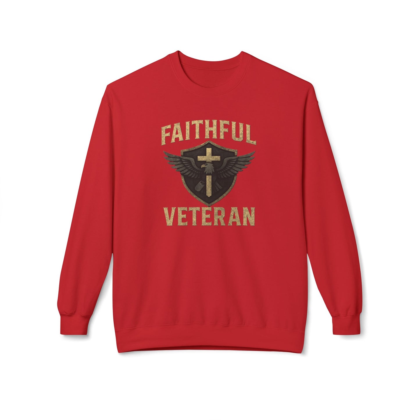 Crewneck Sweatshirt Faithful Veteran Design