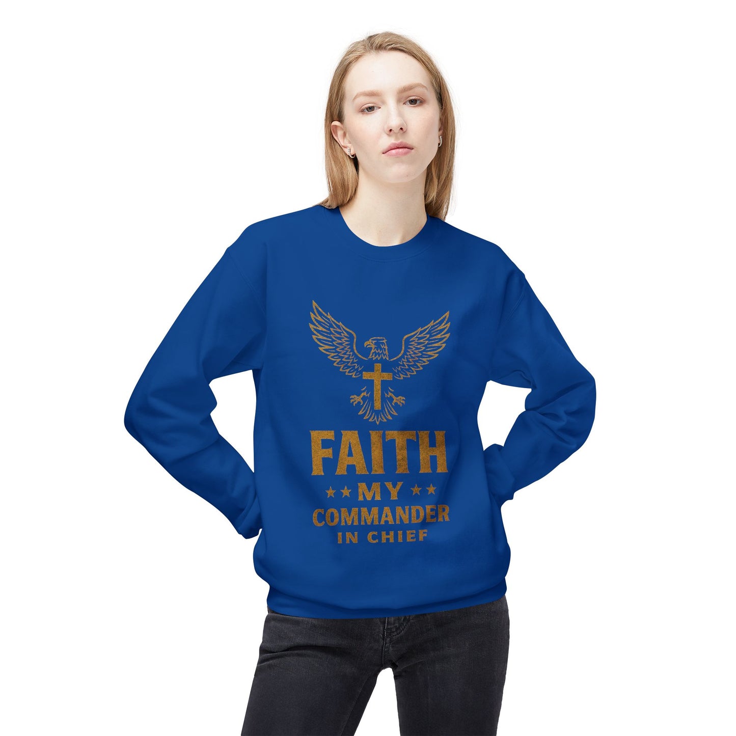 Sweatshirt - Military Christians: 'Faith is my Commander in Chief'