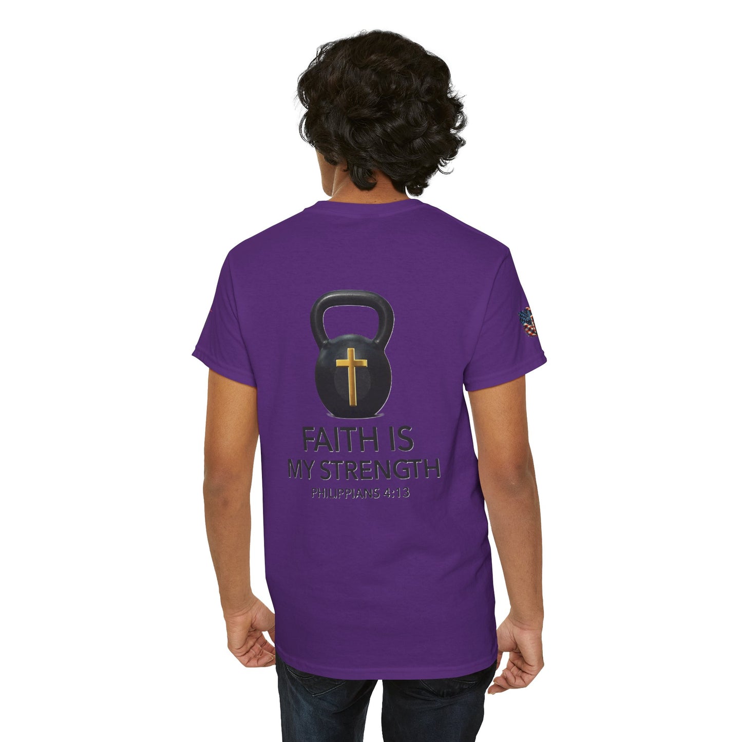 Christian Tee - Philippians 4:13 'Faith Is My Strength'