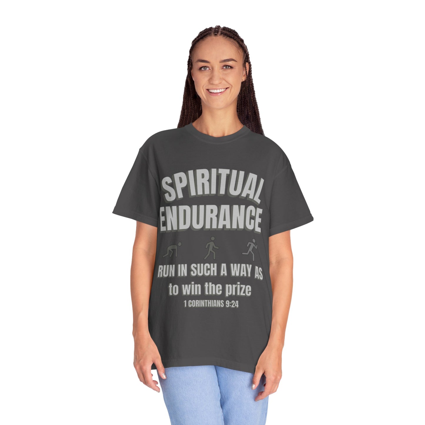 Christian Verse 1 Corinthians 9:24 Garment-Dyed T-shirt
