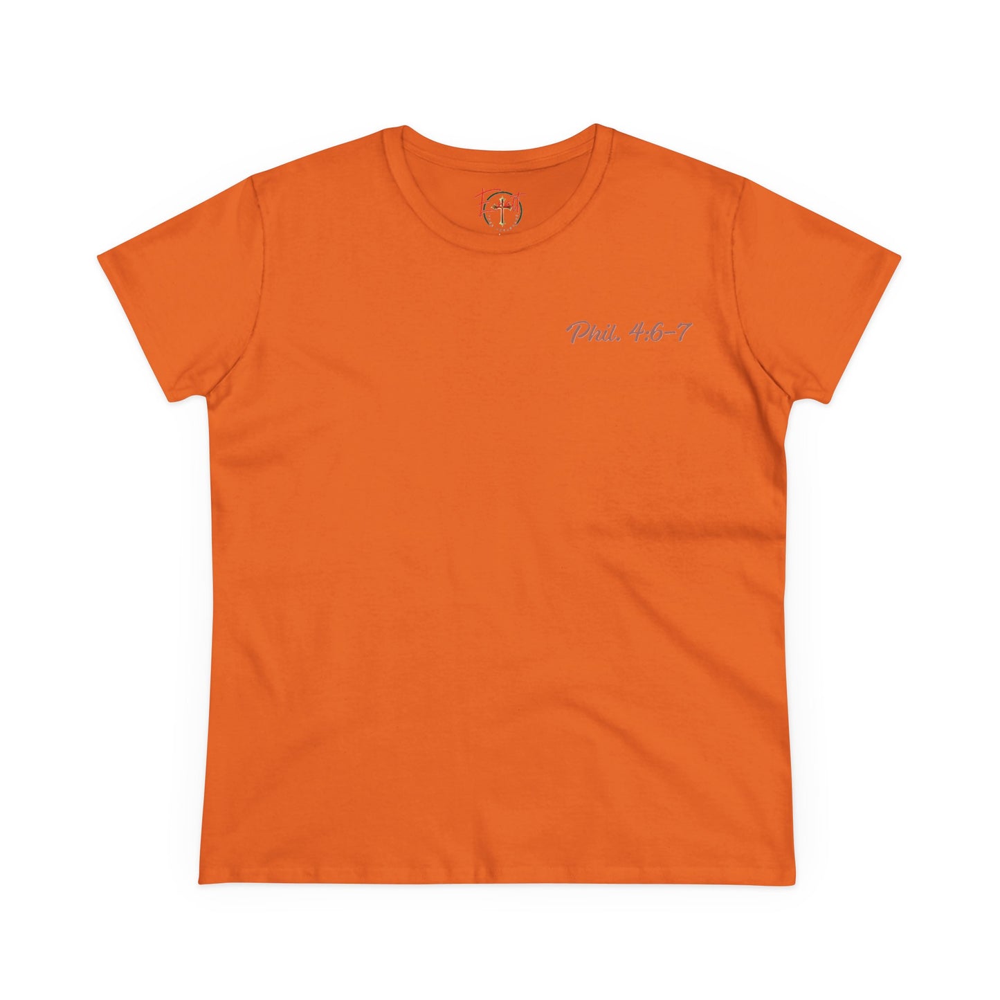 Women's Tee with Heart and Praying Hands Design