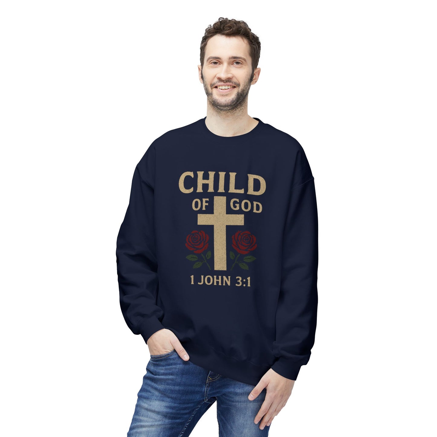 Christian Sweatshirt - 1 John 3:1 'Child of God'