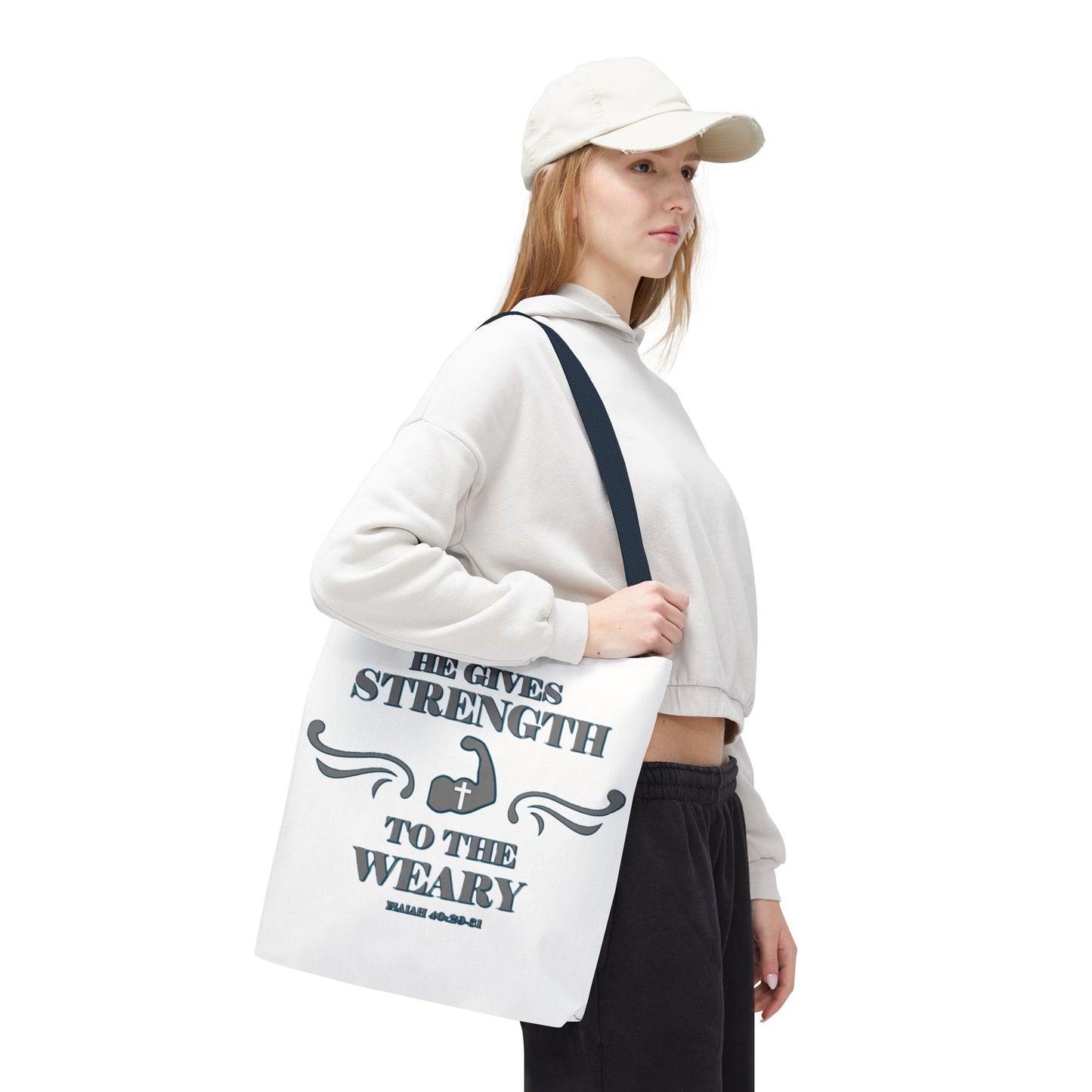 Tote Bag with Bible Verse Isaiah 40:29-31
