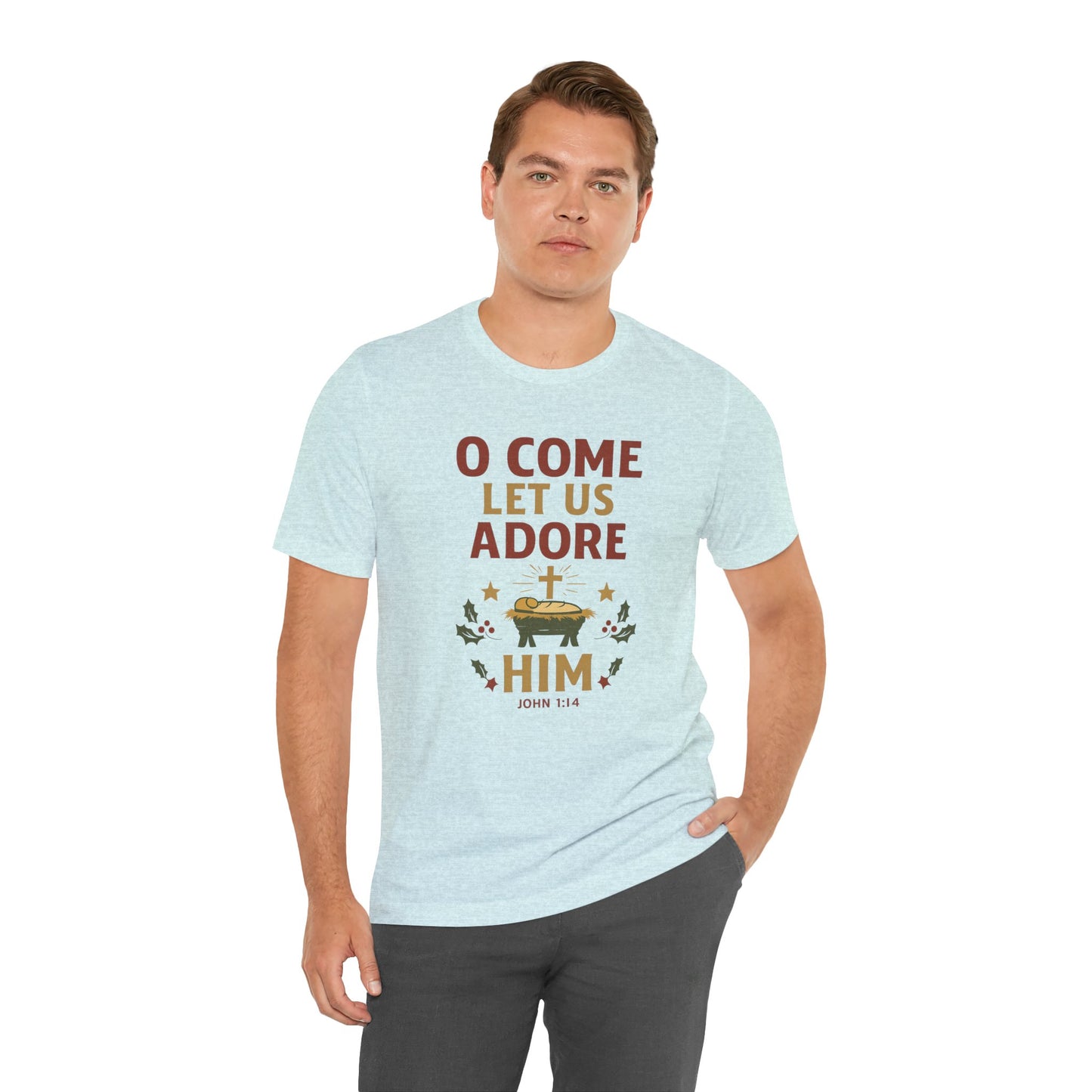 O Come Let Us Adore Him Christmas T-Shirt