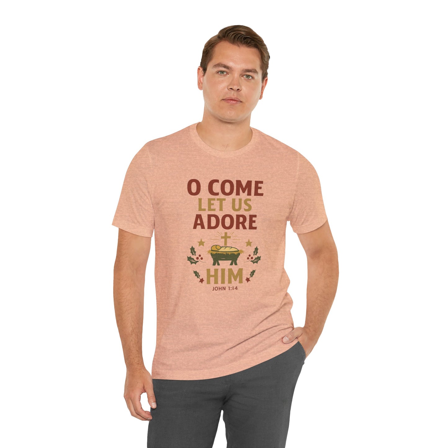 O Come Let Us Adore Him Christmas T-Shirt