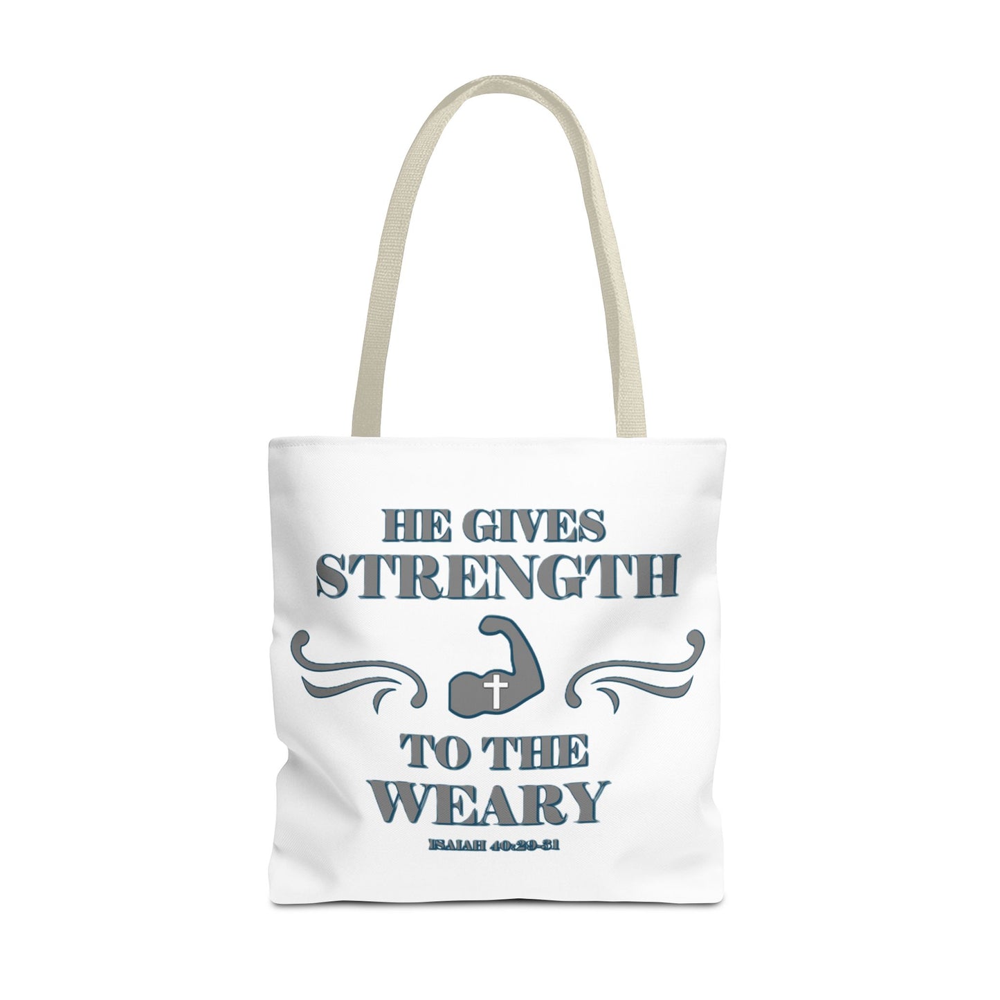 Tote Bag with Bible Verse Isaiah 40:29-31
