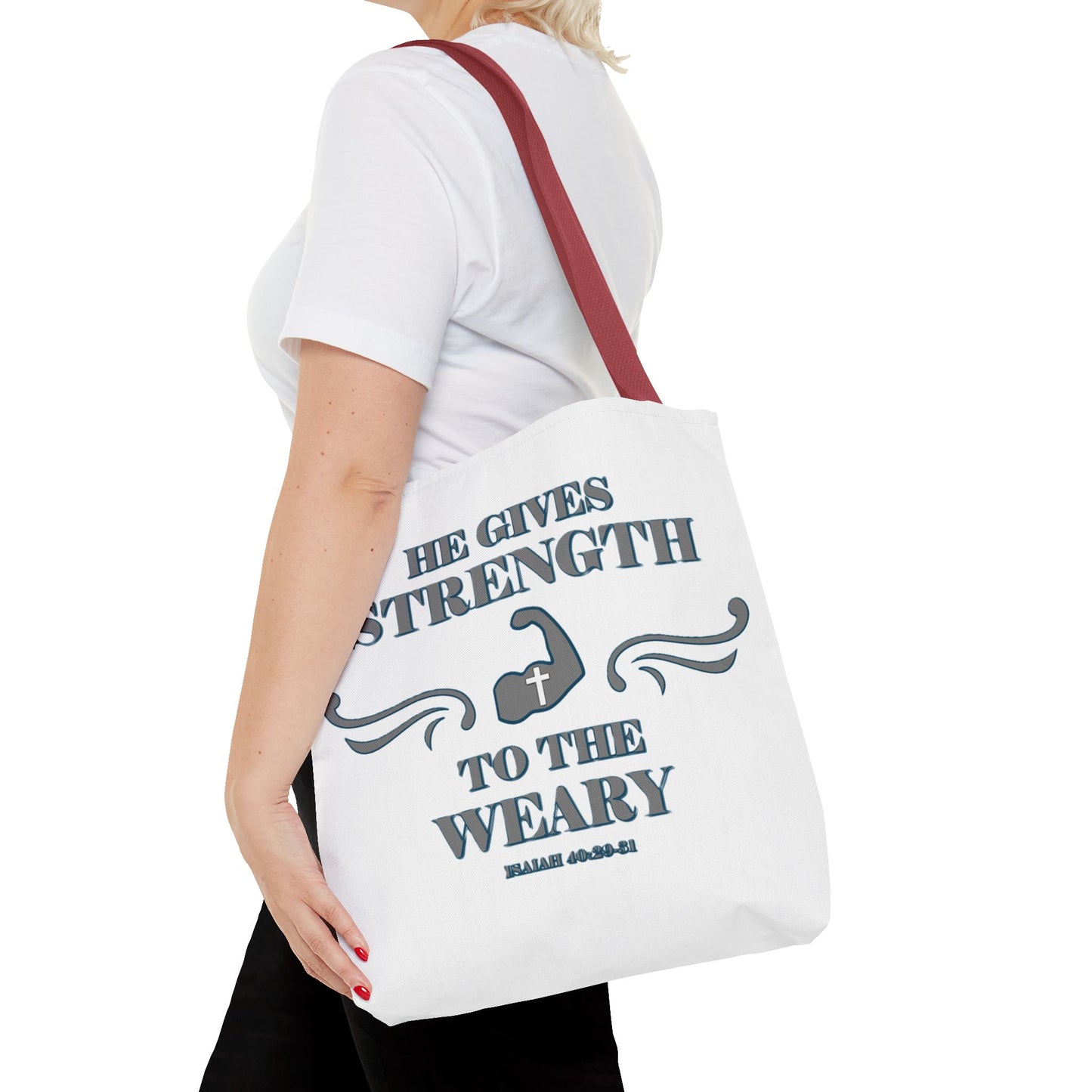 Tote Bag with Bible Verse Isaiah 40:29-31