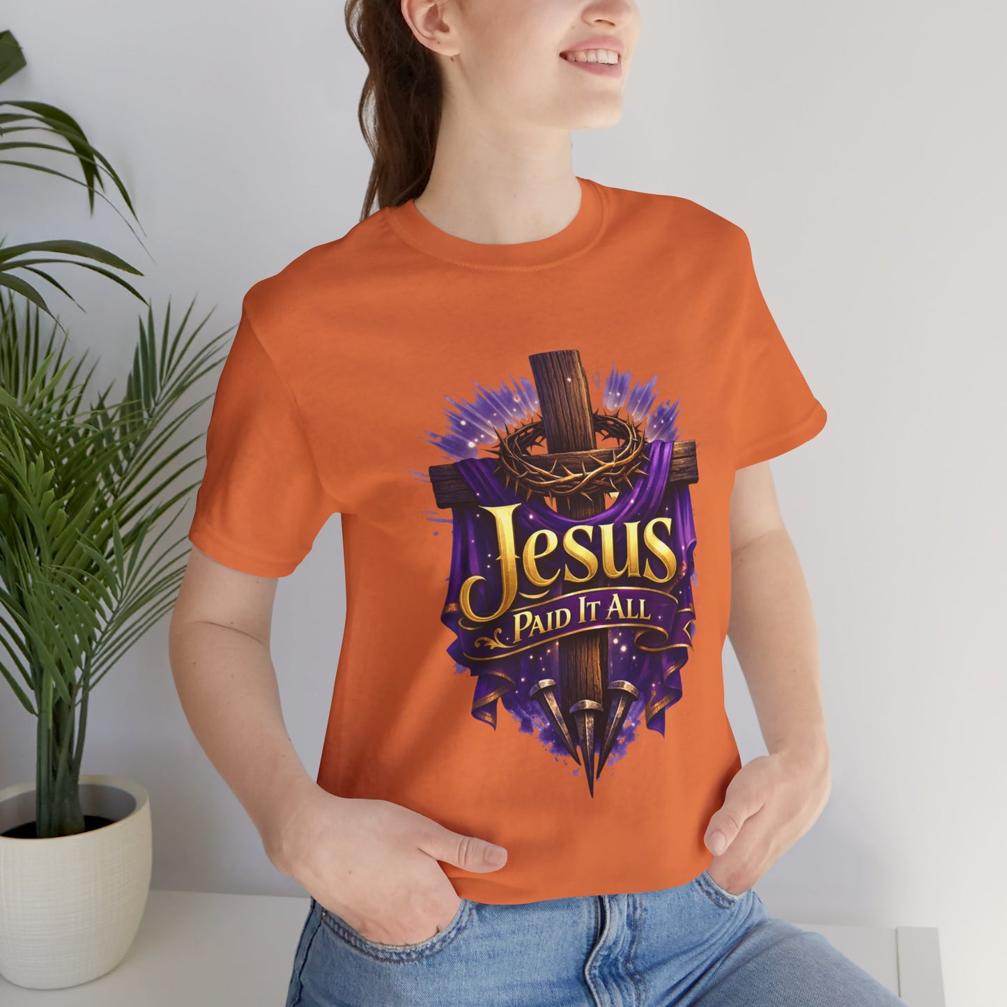 Jesus Paid It All Christian Cross Tee
