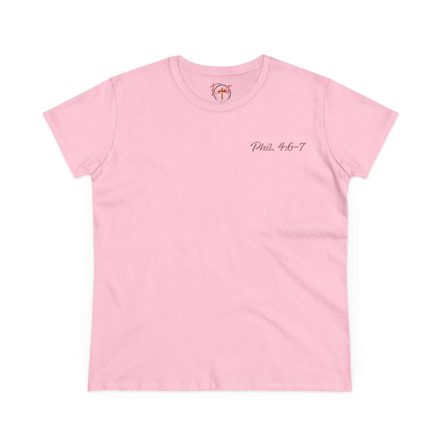 Women's Tee with Heart and Praying Hands Design