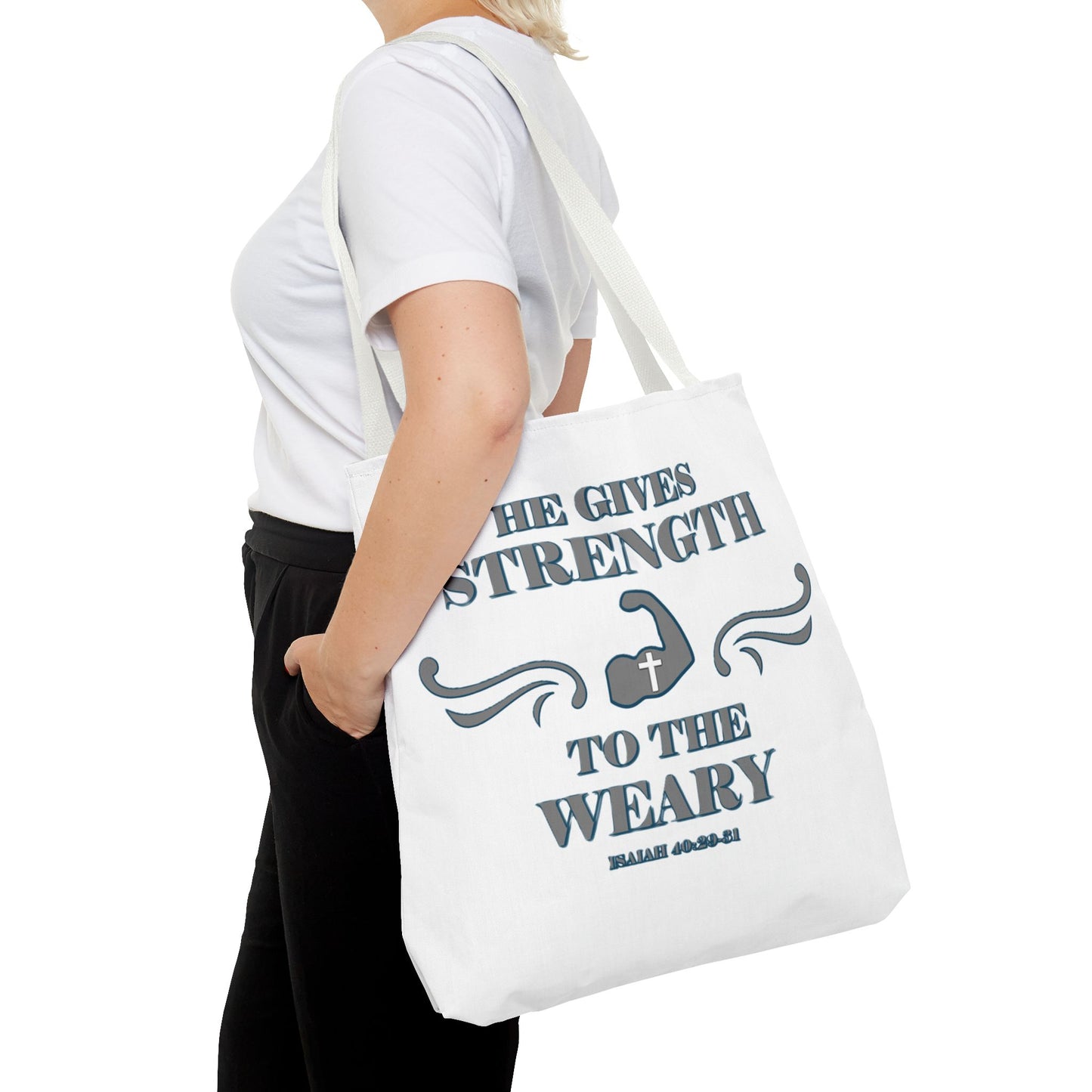 Tote Bag with Bible Verse Isaiah 40:29-31