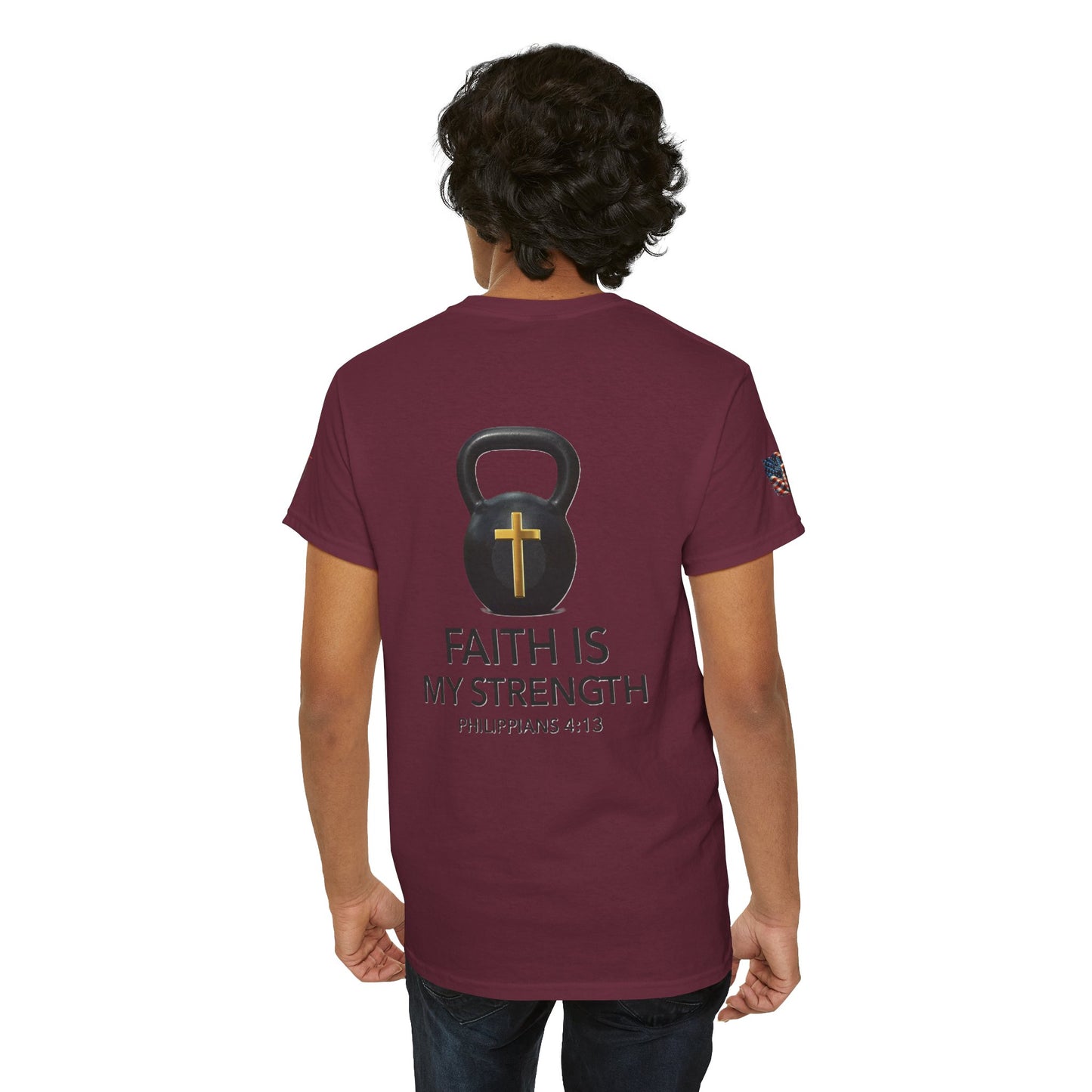 Christian Tee - Philippians 4:13 'Faith Is My Strength' (Copy)