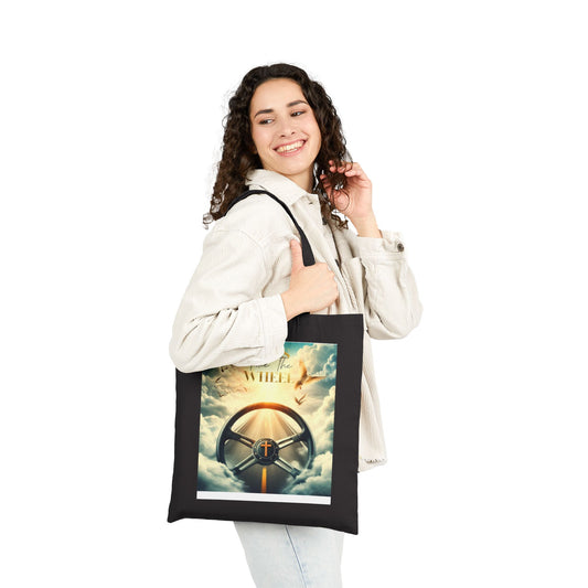 Cotton Canvas Tote Bag "Jesus take the wheel"