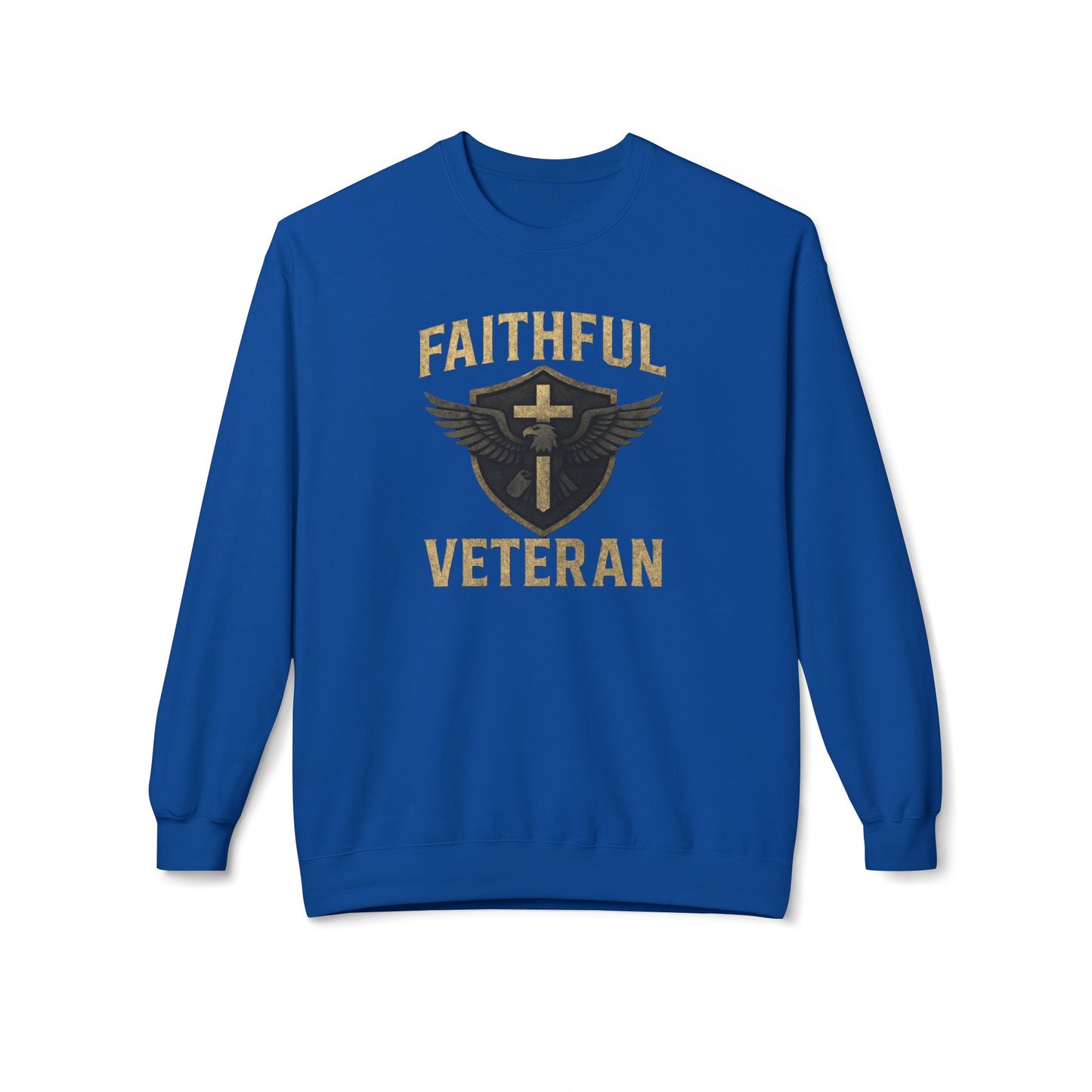Crewneck Sweatshirt Faithful Veteran Design