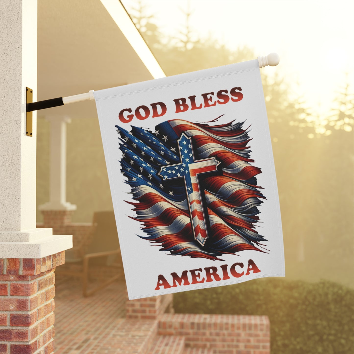 Garden & House Banner "GOD BLESS AMERICA"