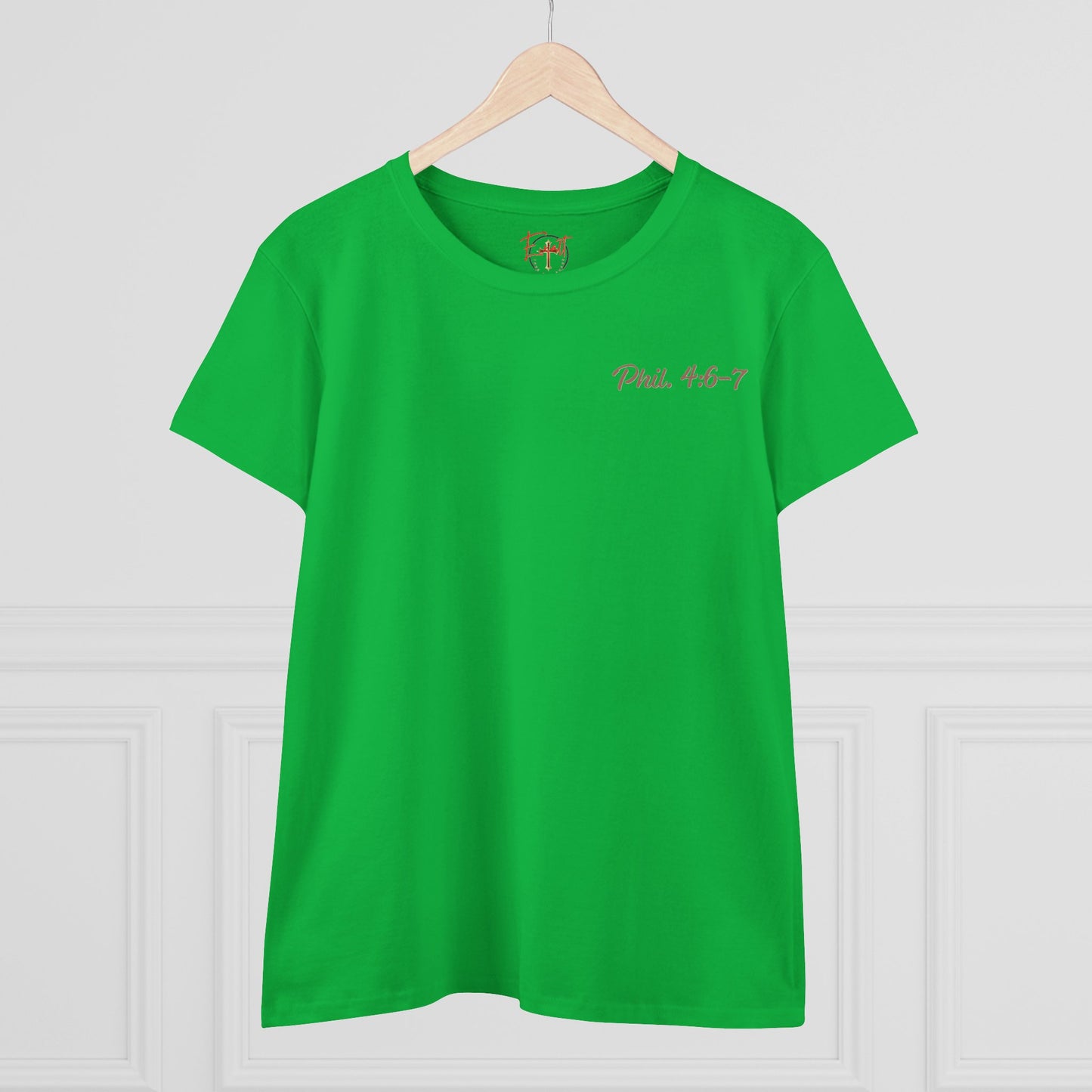 Women's Tee with Heart and Praying Hands Design