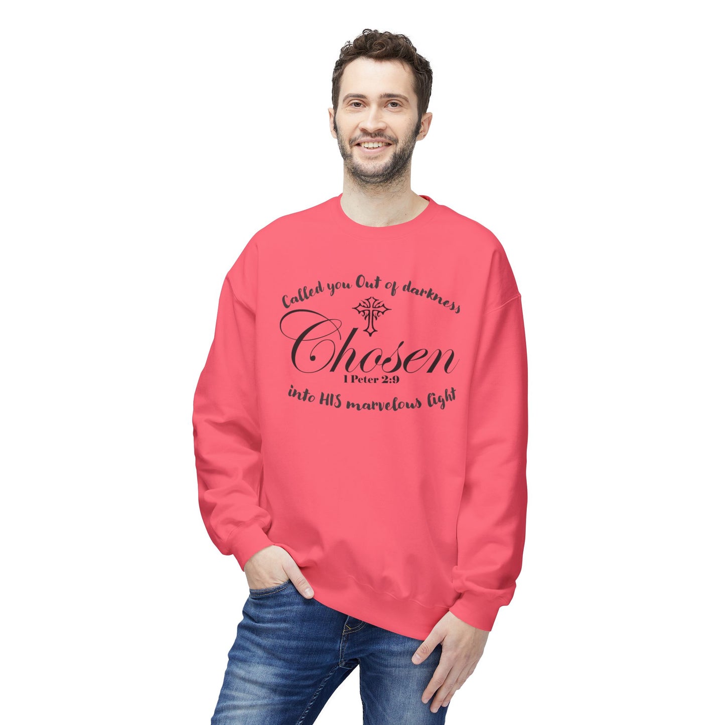 Christian Sweatshirt 1 Peter 2:9 Verse
