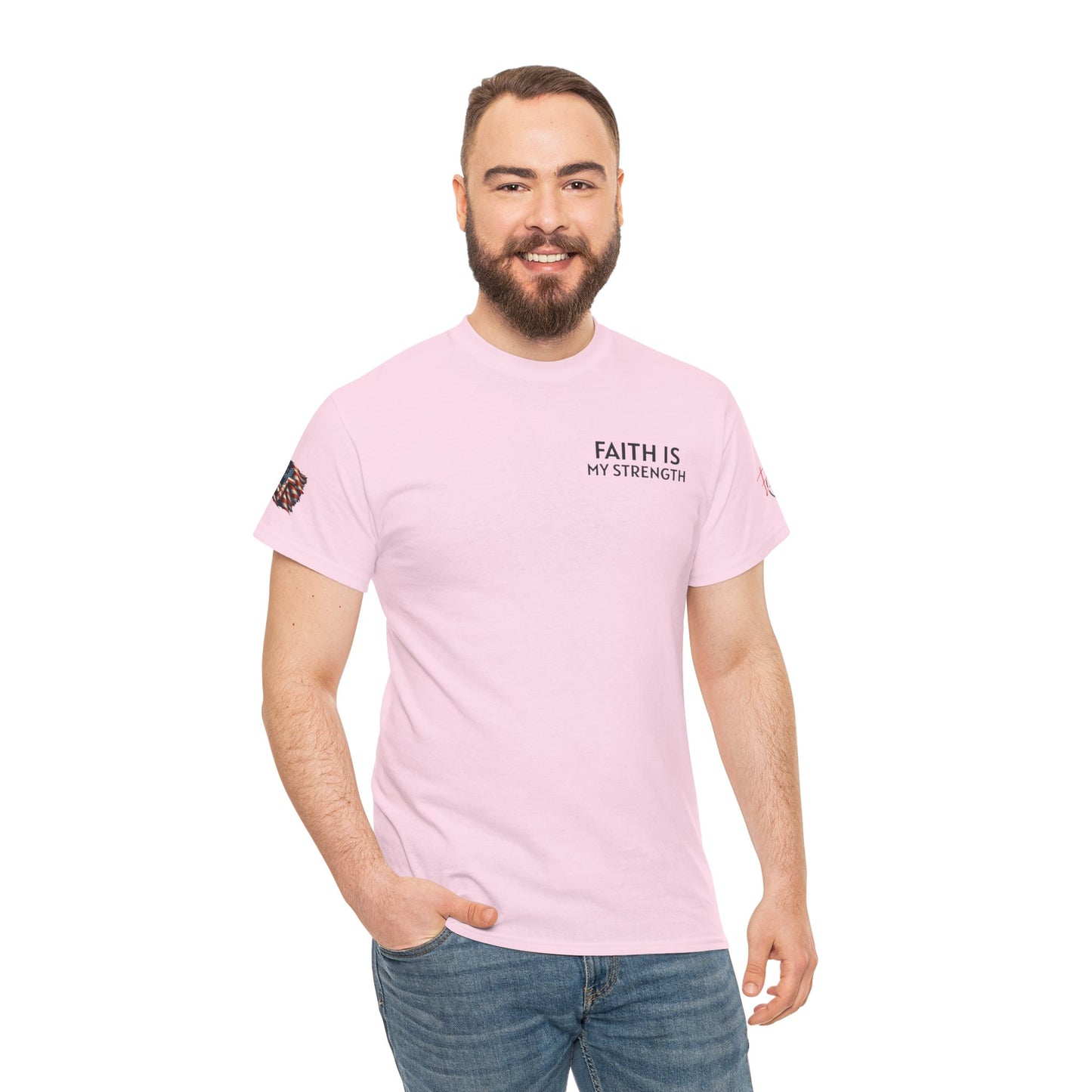 Christian Tee - Philippians 4:13 'Faith Is My Strength'