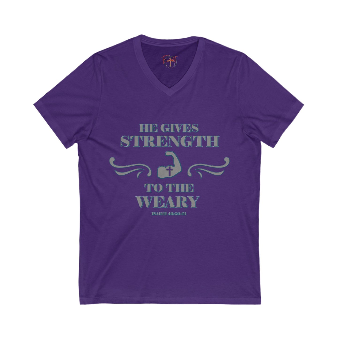 T-Shirt - Bible Verse Isaiah 40:29-31 'He gives Strength to the Weary'