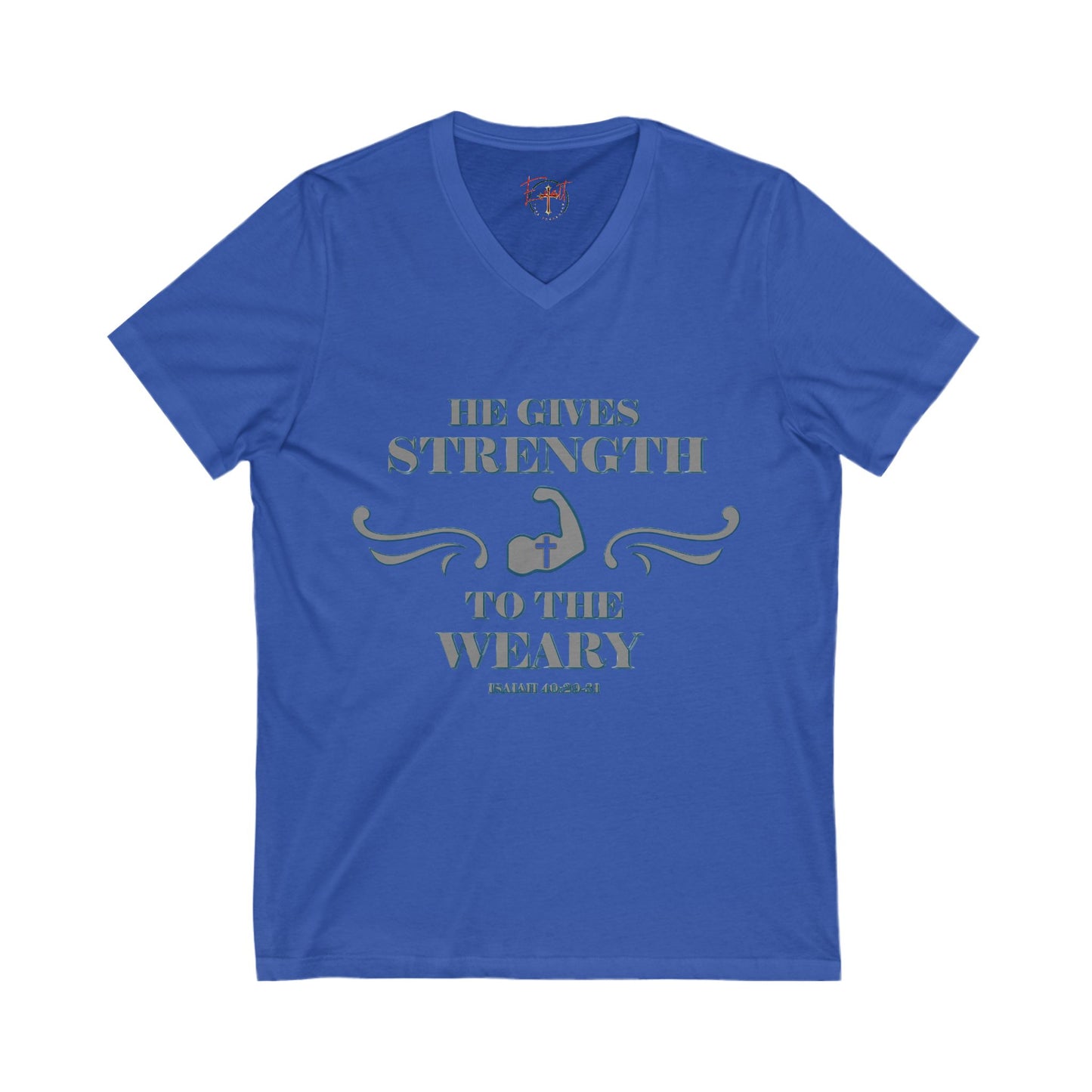 T-Shirt - Bible Verse Isaiah 40:29-31 'He gives Strength to the Weary'