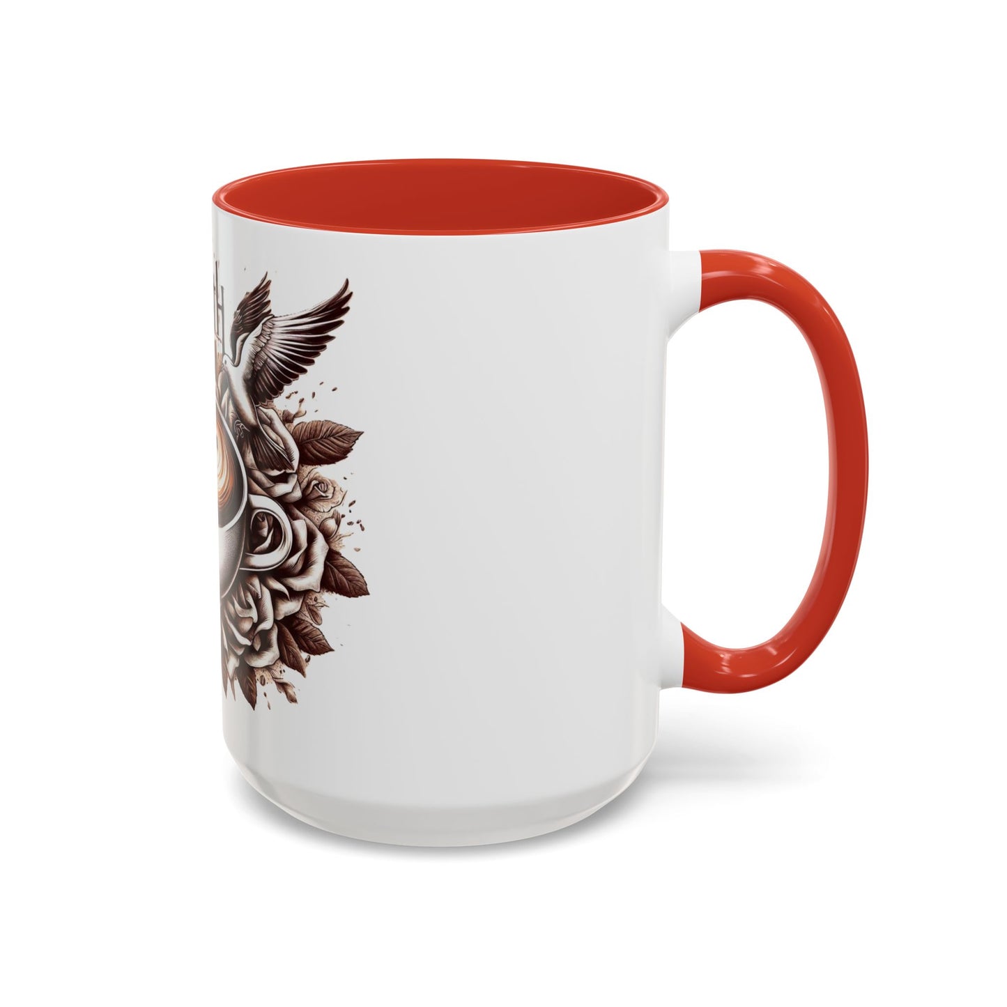 Accent Coffee Mug (11, 15oz) "Faith & Coffee"