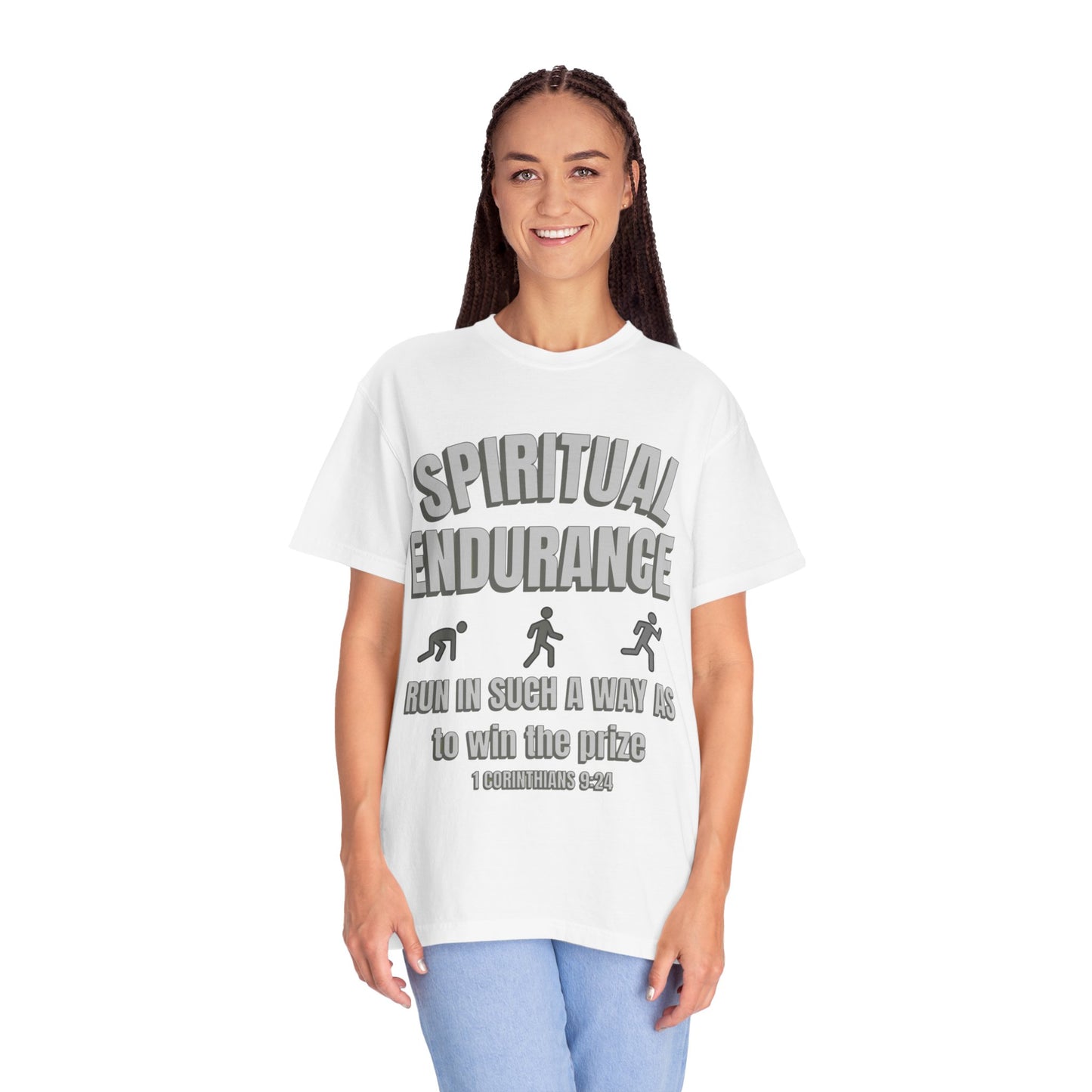 Christian Verse 1 Corinthians 9:24 Garment-Dyed T-shirt