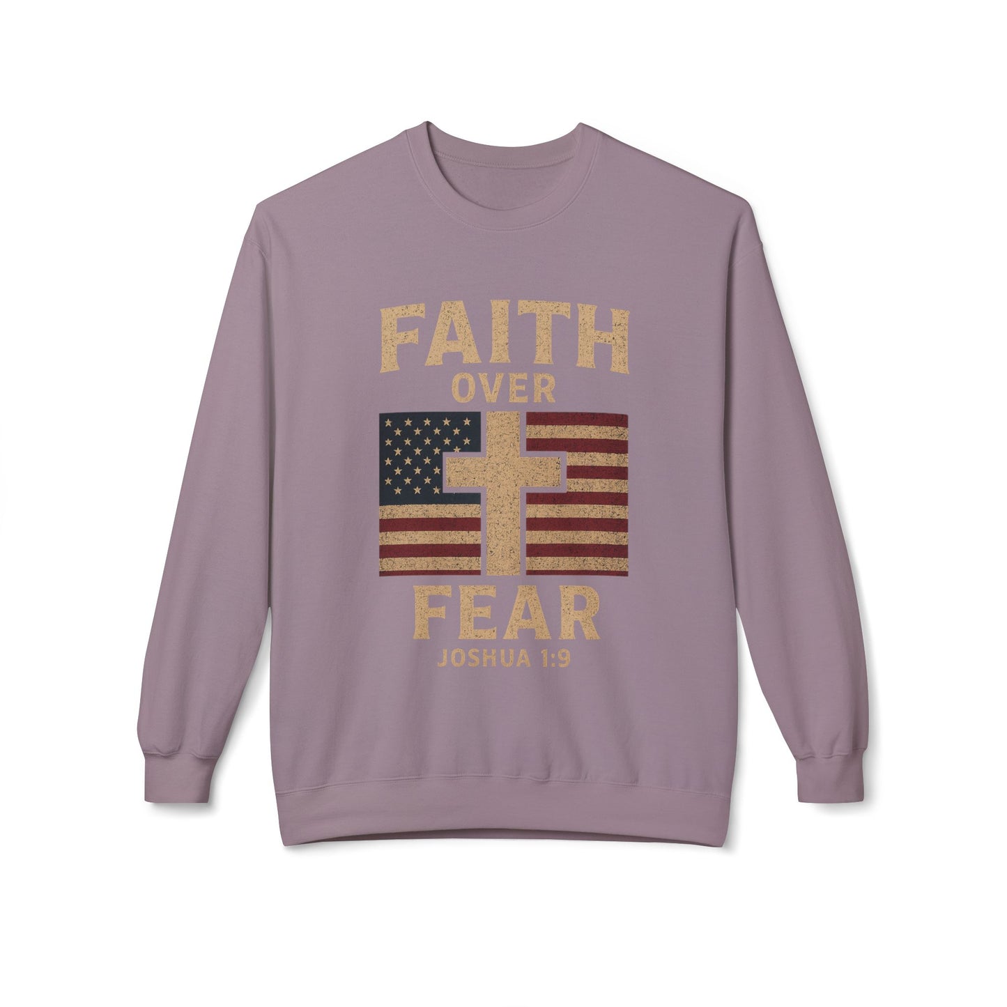 Faith Over Fear Christian Cross Sweatshirt