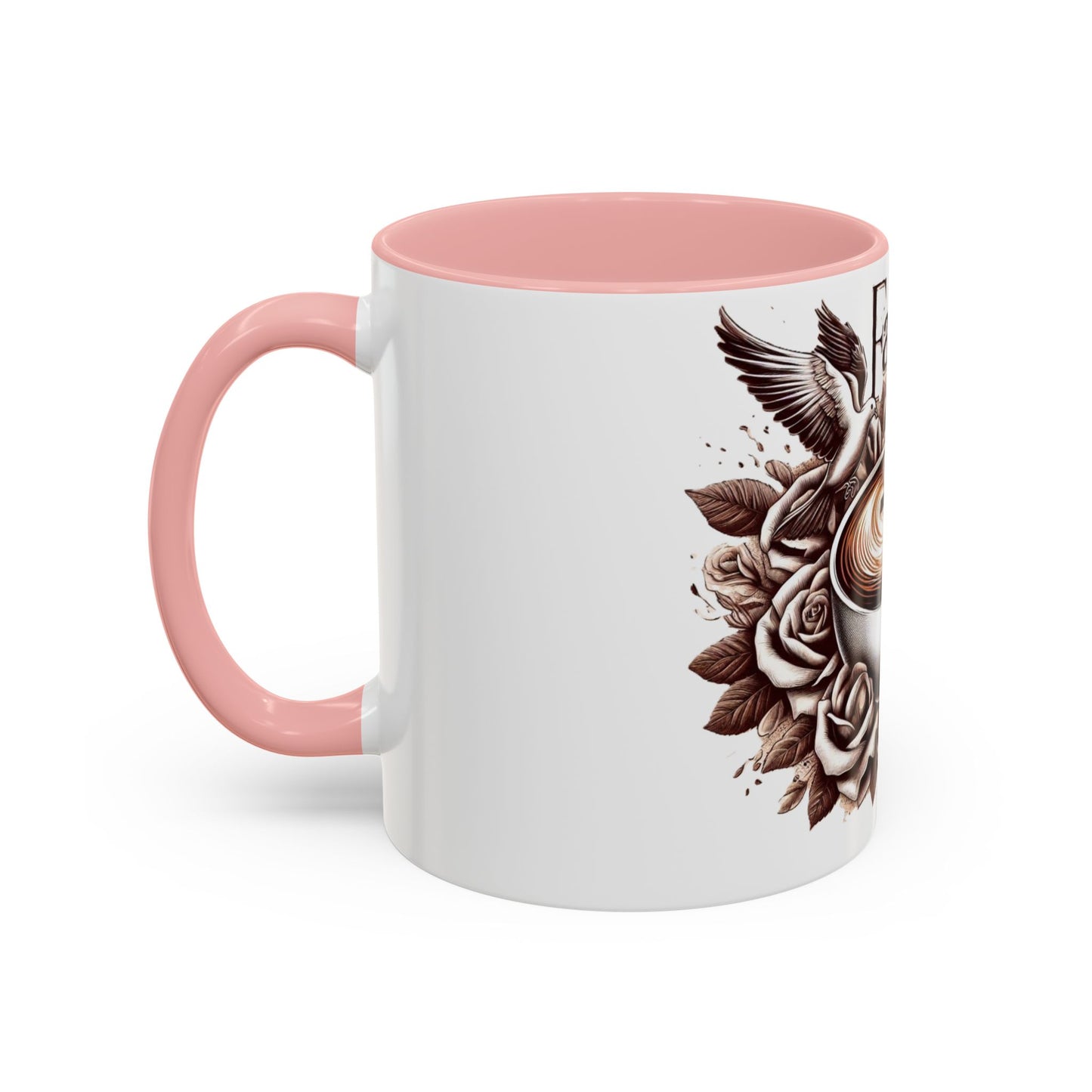 Accent Coffee Mug (11, 15oz) "Faith & Coffee"