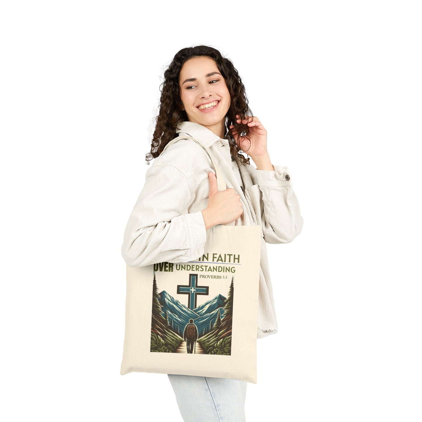 Tote Bag with Bible Verse Proverbs 3:5