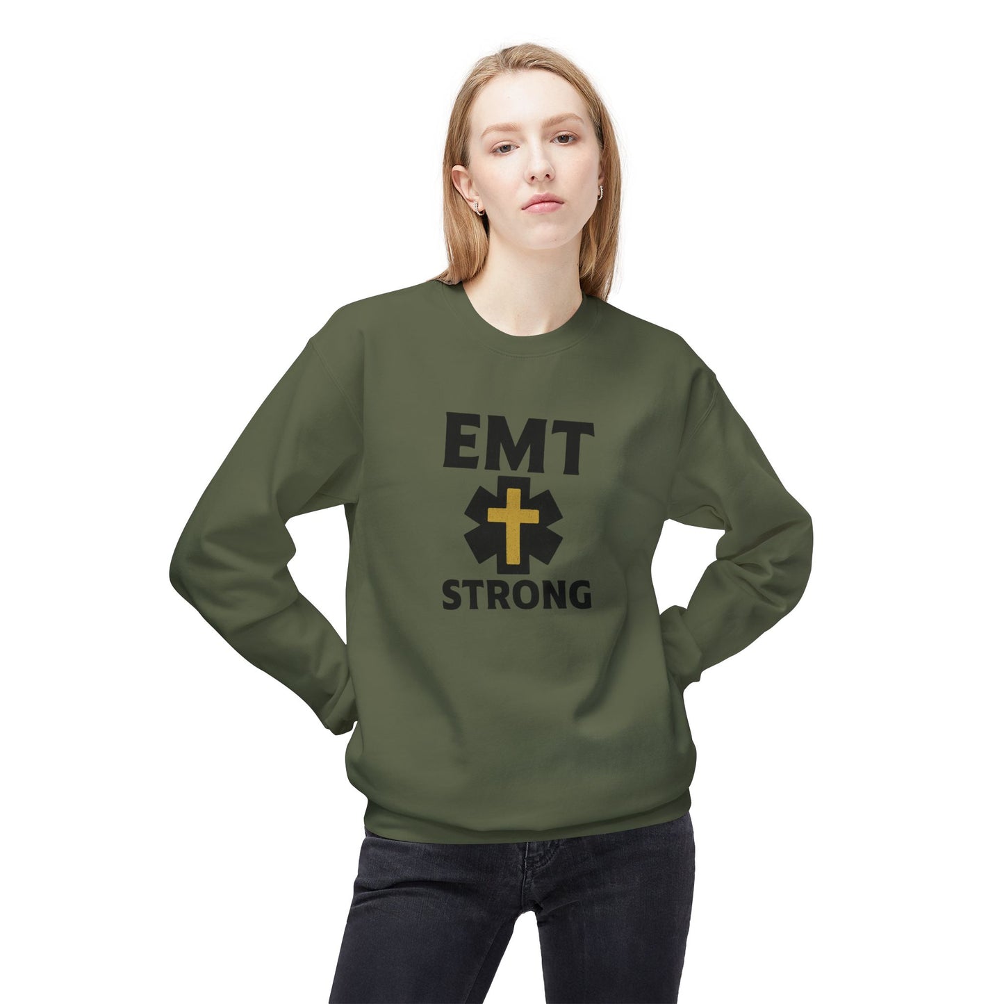 EMT Strong Christian Cross Sweatshirt