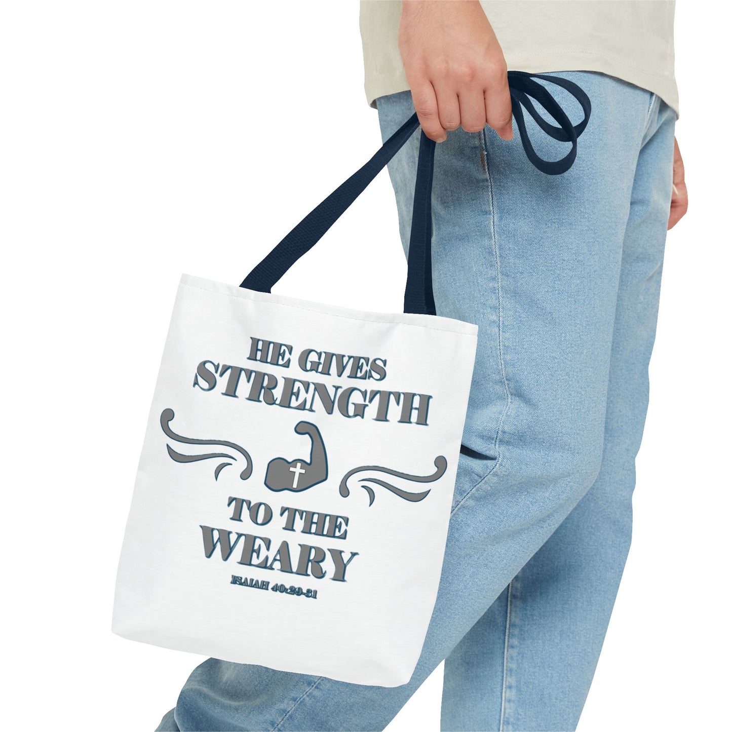 Tote Bag with Bible Verse Isaiah 40:29-31