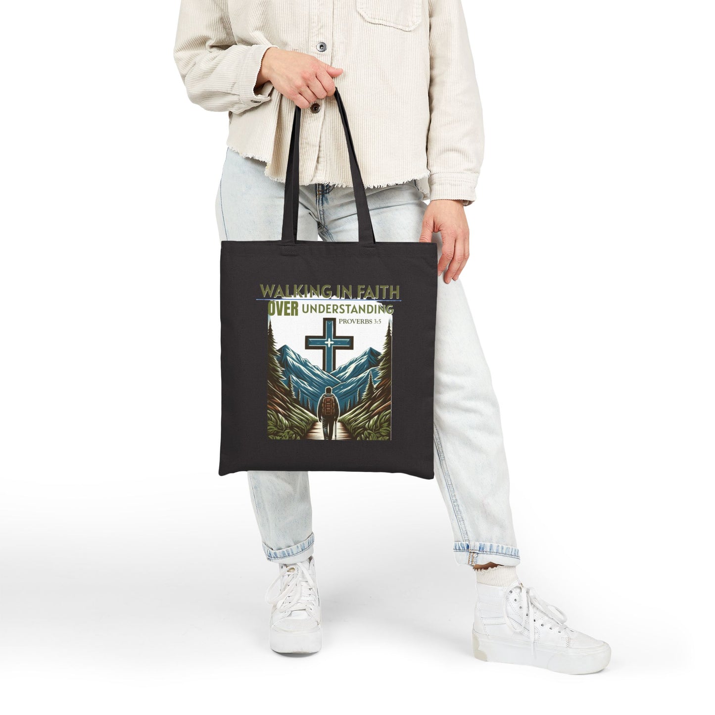 Tote Bag with Bible Verse Proverbs 3:5